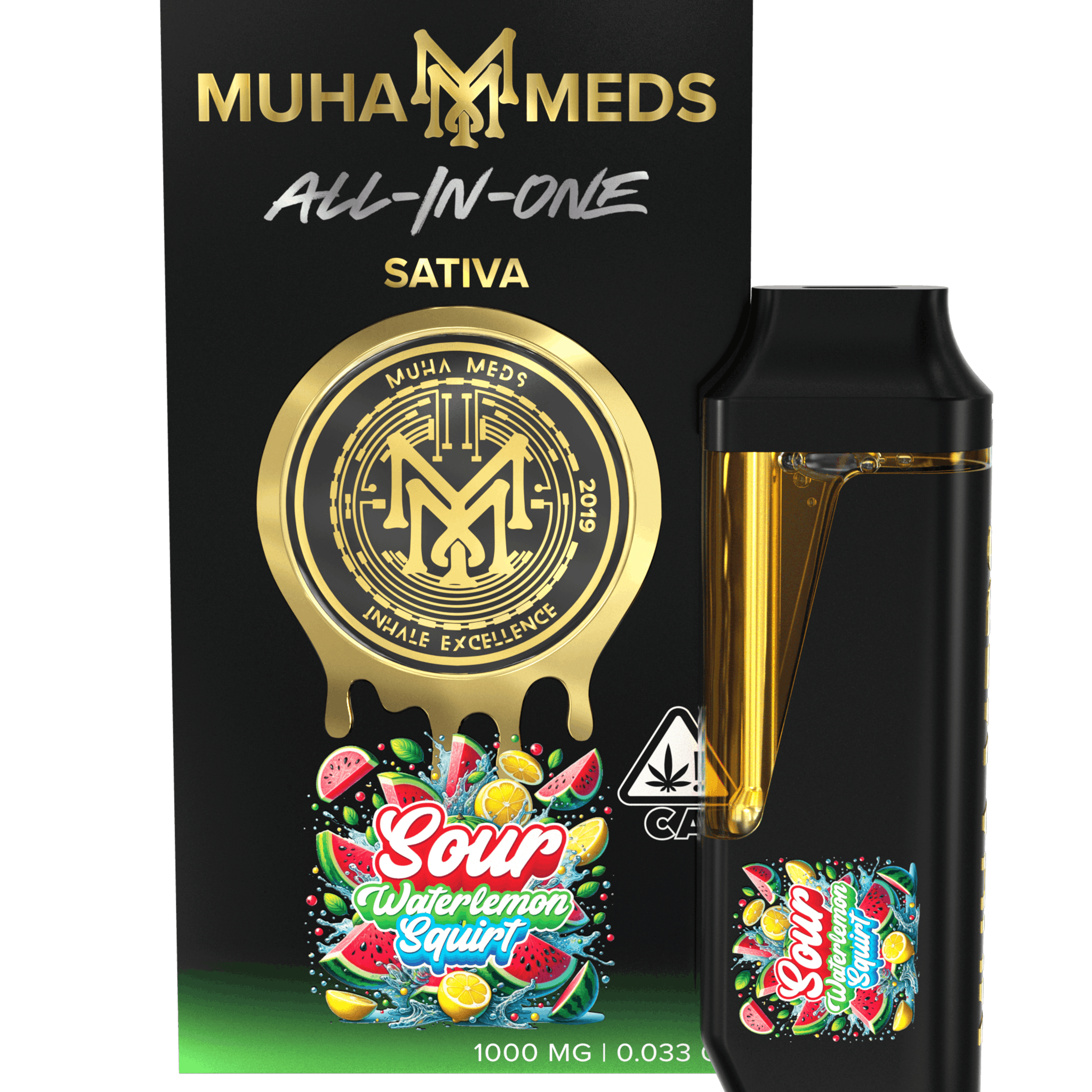 Sour Watermelon Squirt All In One - Muha Meds - - $30 - Vape Pens