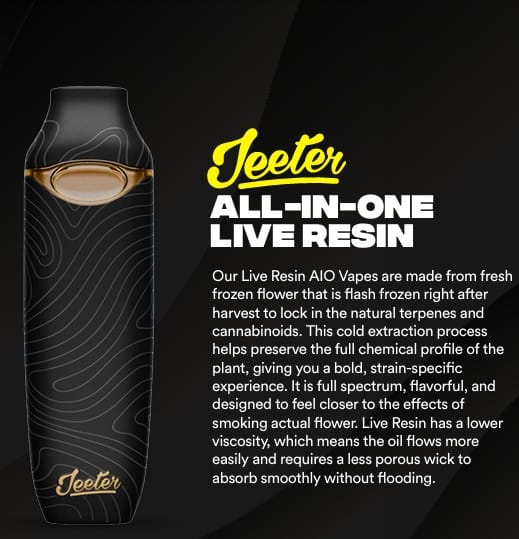 Jeeter - AIO Nite Cap Live Resin Disposable 1g - Jeeter - Jeeter - AIO Nite Cap Live Resin Disposable 1g - $45 - Disposable