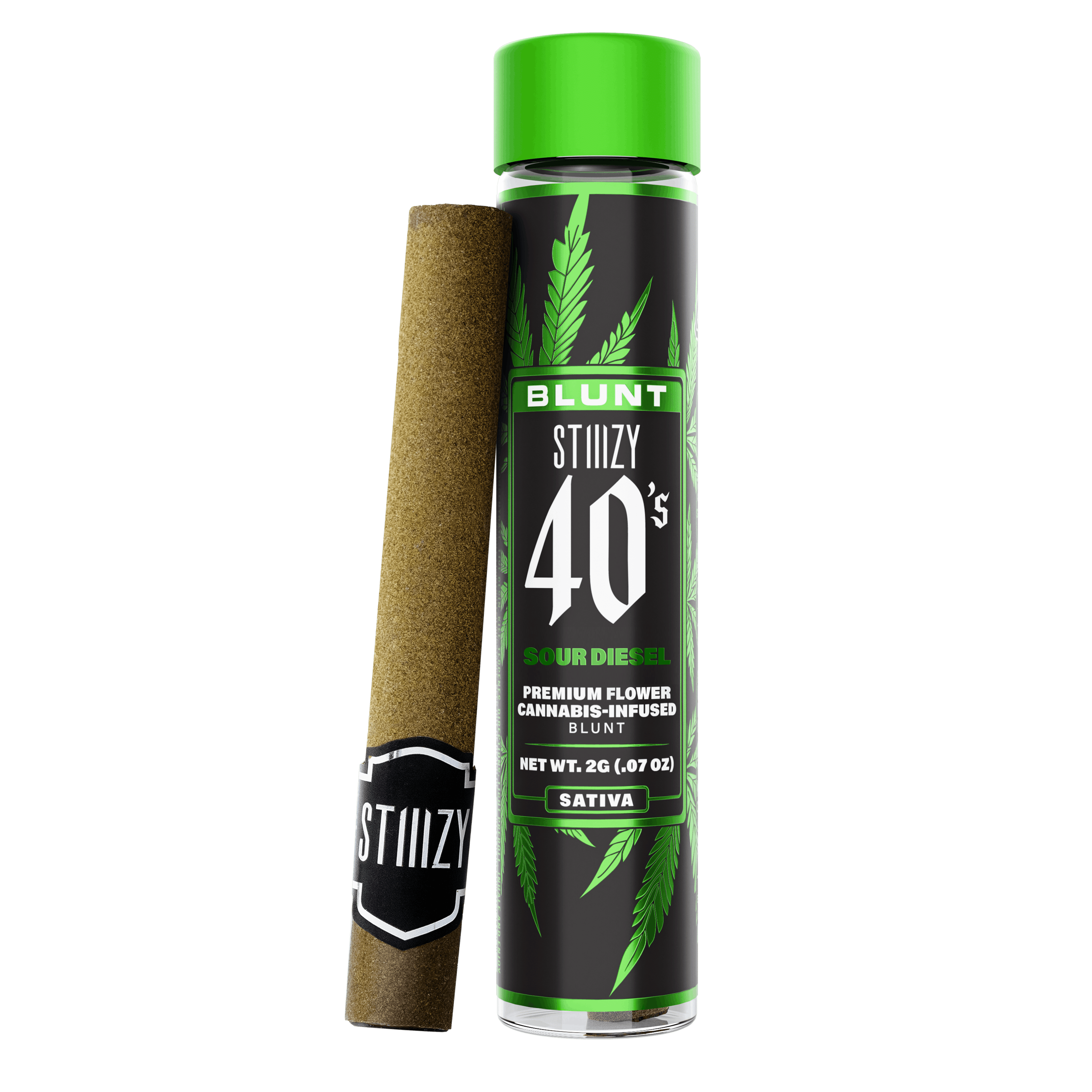 Sour Diesel - 40's Blunt - STIIIZY - 2g (Single) - $33.99 - Infused Pre-Rolls