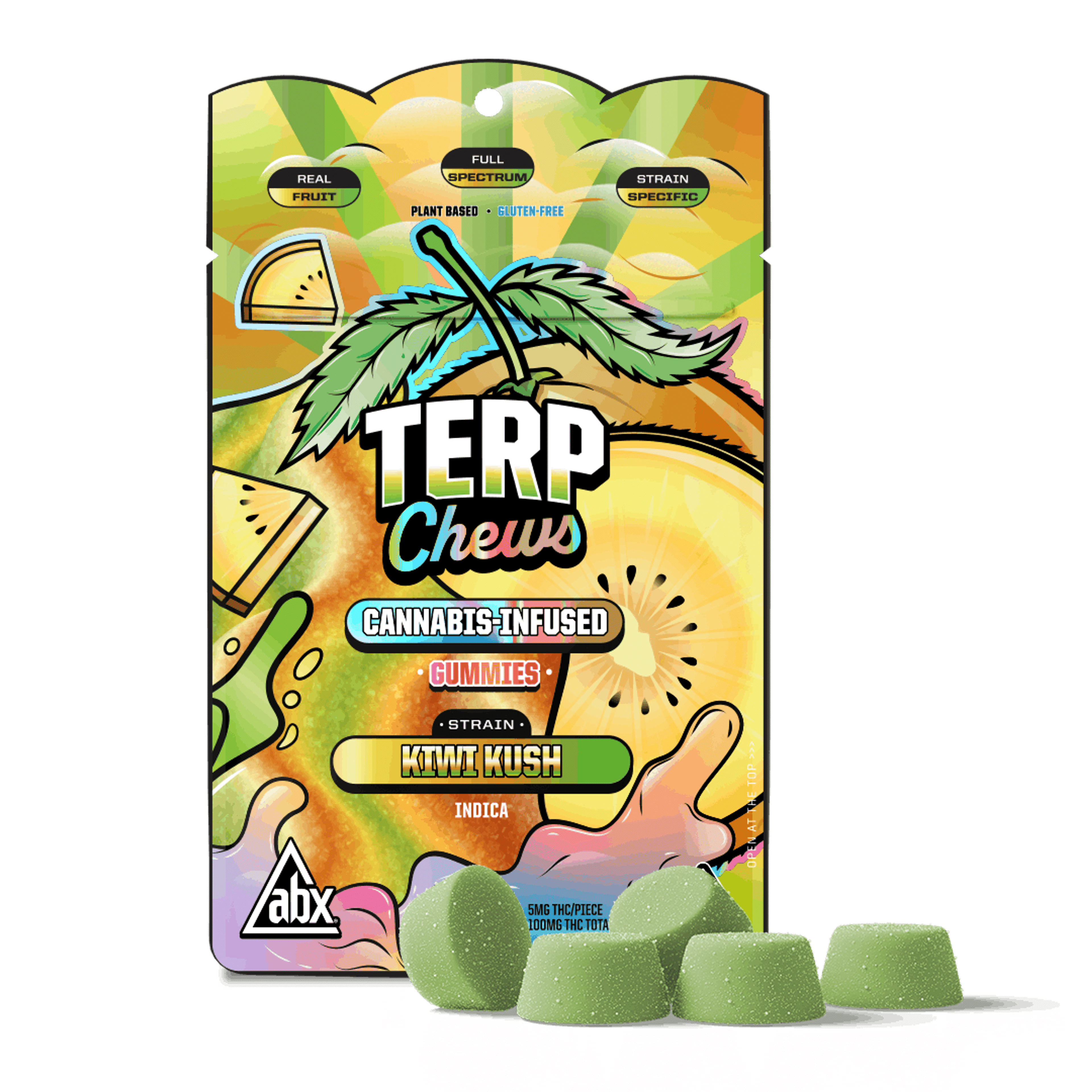 Kiwi Kush Terp Chews - 100mg - ABX - - $11 - Edibles
