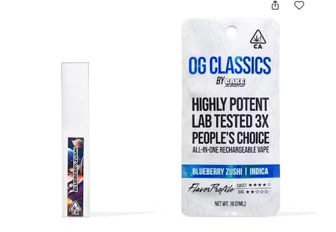 $24.99 Mango Kush OG Classic 1g all in one Vape - Cake -  - $18 - Vaporizers