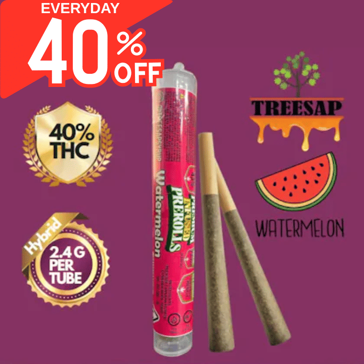 Treesap | 1.2gx2pk - Watermelon- Infused Pre-Rolls - Treesap -  - $14.75 - Pre-Rolls
