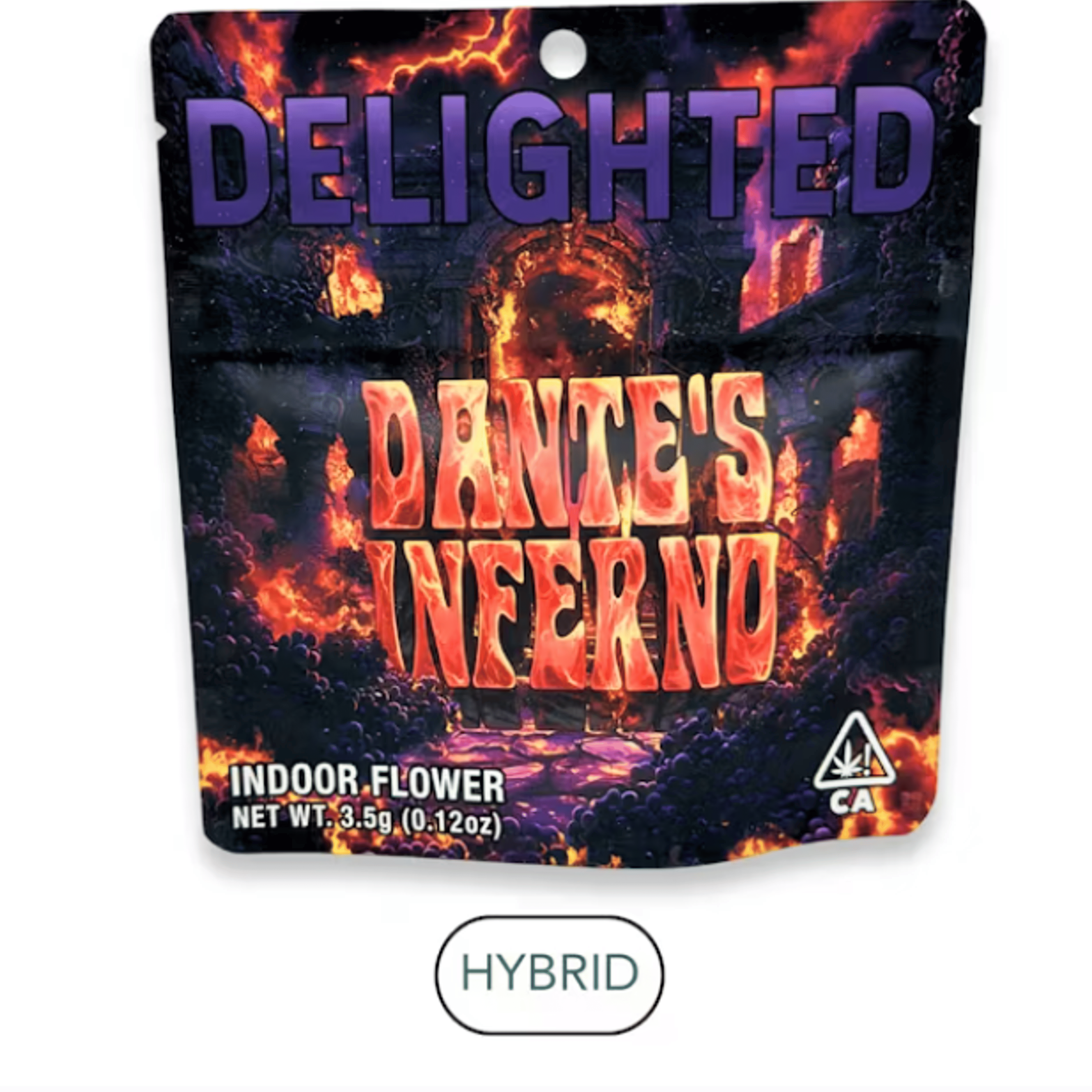Delighted: Dante's Inferno (Hybrid) - 3.5g - Delighted - - $35 - Flower