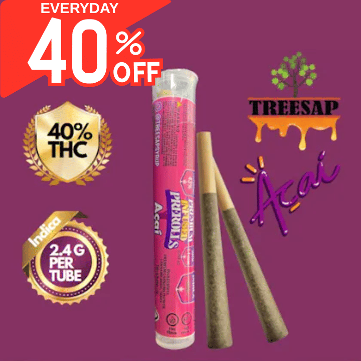 Treesap | 1.2gx2pk - Acai - Infused Pre-Rolls - Treesap -  - $14.75 - Pre-Rolls