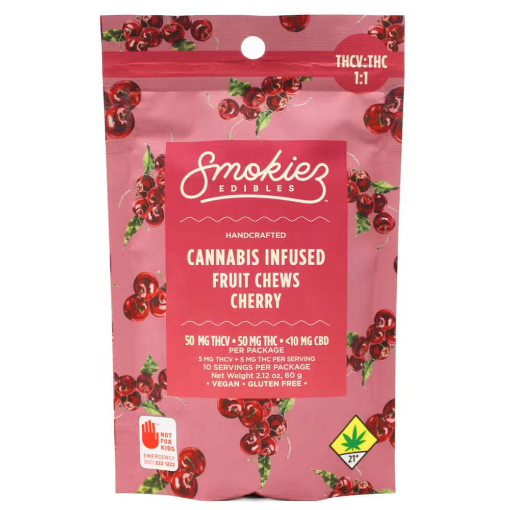 Sweet Cherry THCV Fruit Chews - Smokiez - Sweet Cherry  THCV - $15.50 - Edibles