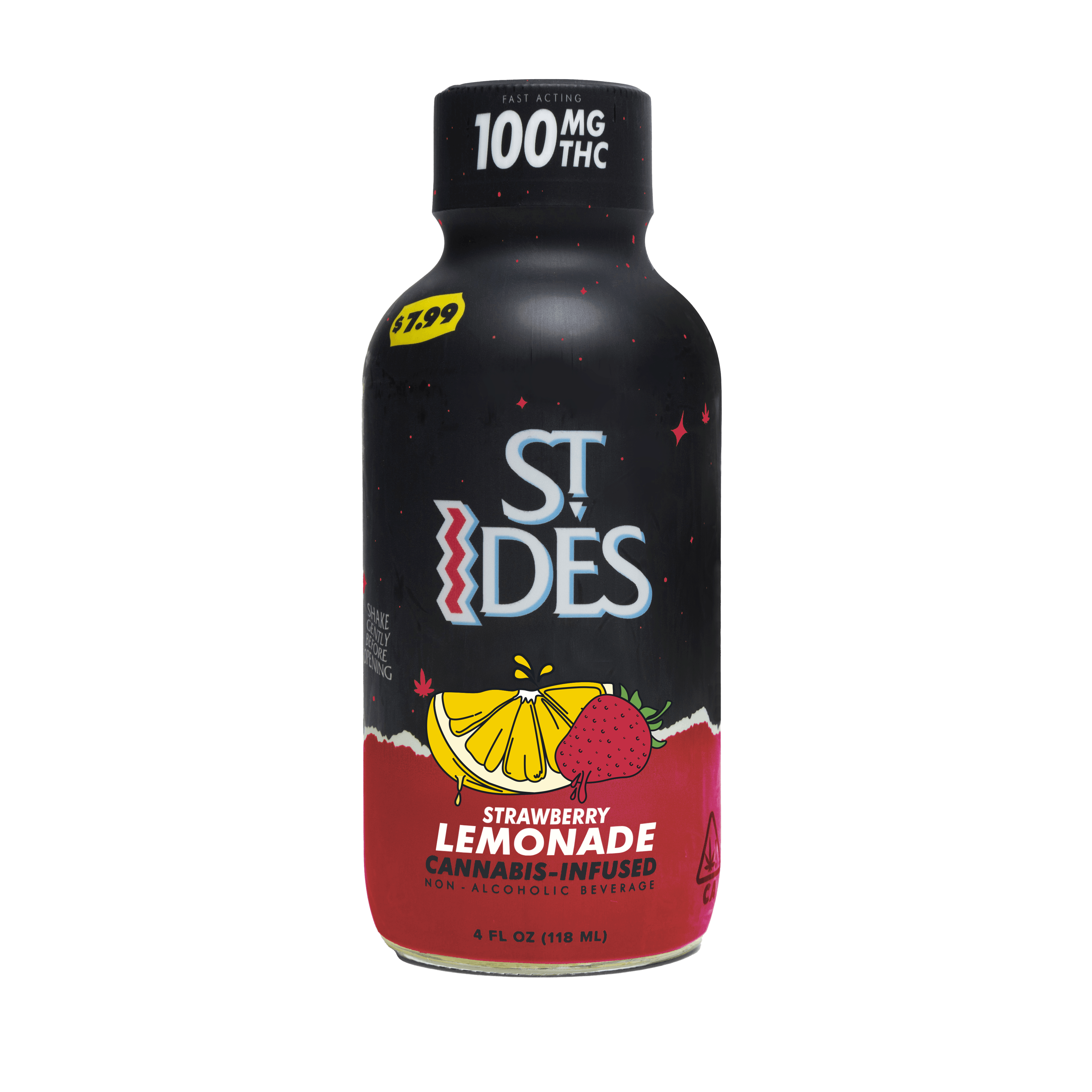 Straw. Lemonade 100mg 4oz Shot - St. Ides - null - $8 - Infused Beverage