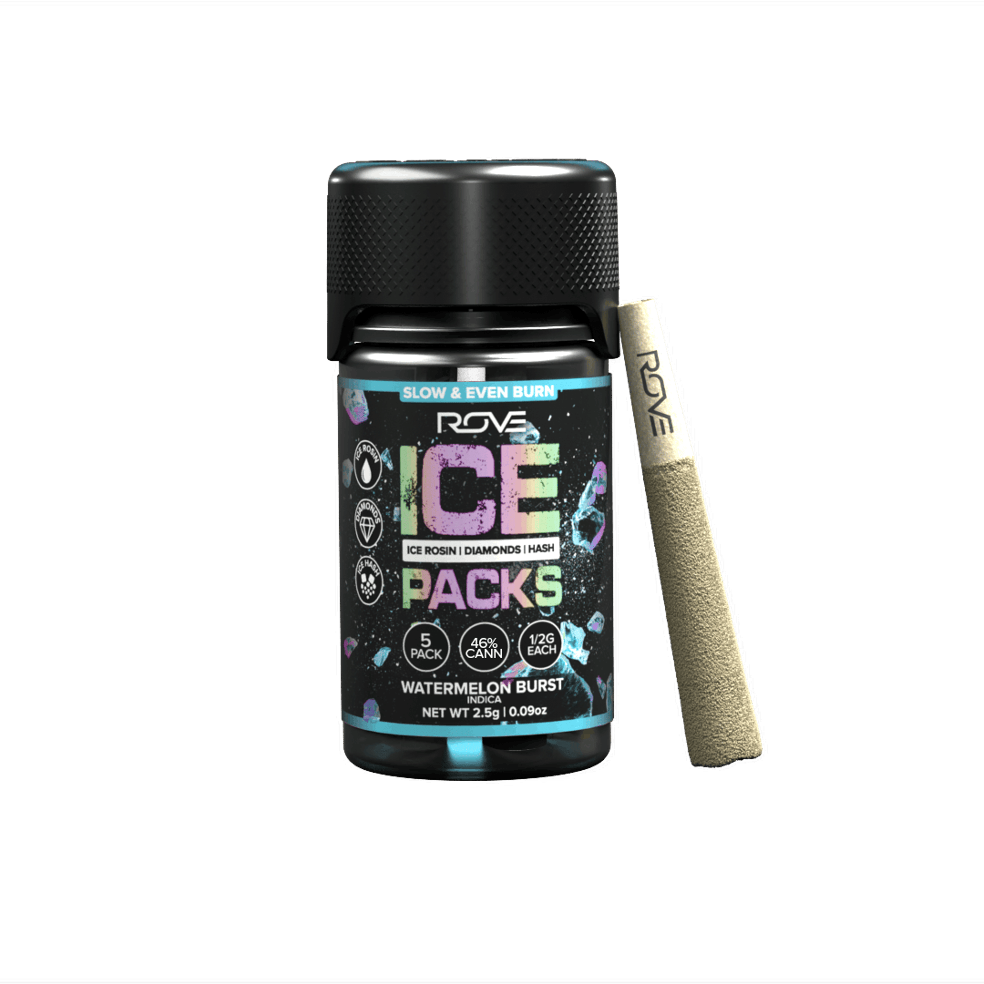 Watermelon Burst | Ice Packs Rosin, Diamond, Hash Infused | 5pk - ROVE - Watermelon Burst Ice Pack Rove - $30 - Infused Pre-Rolls