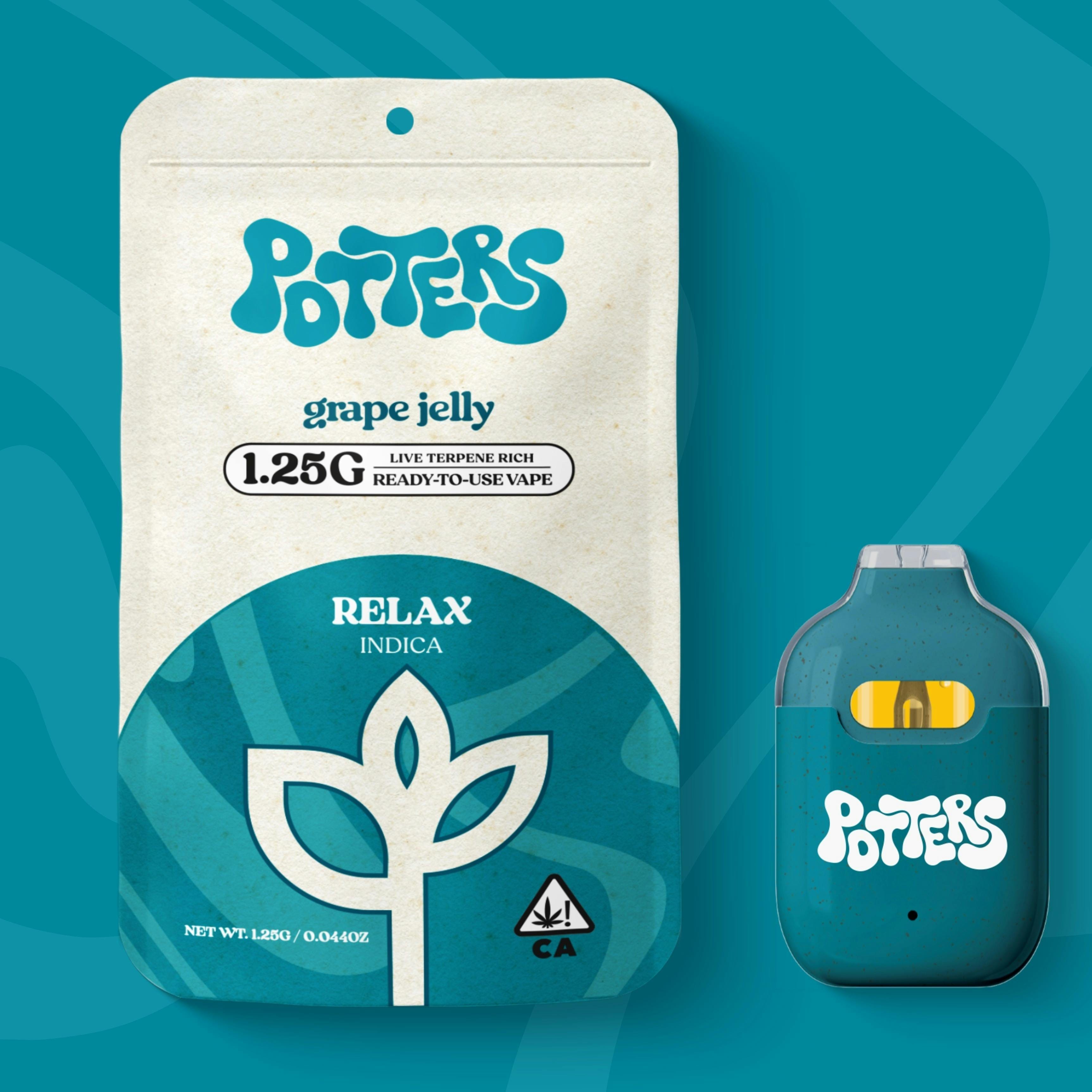 GRAPE JELLY 1.25G DISP - POTTERS -  - $22.57 - Vape Cartridge