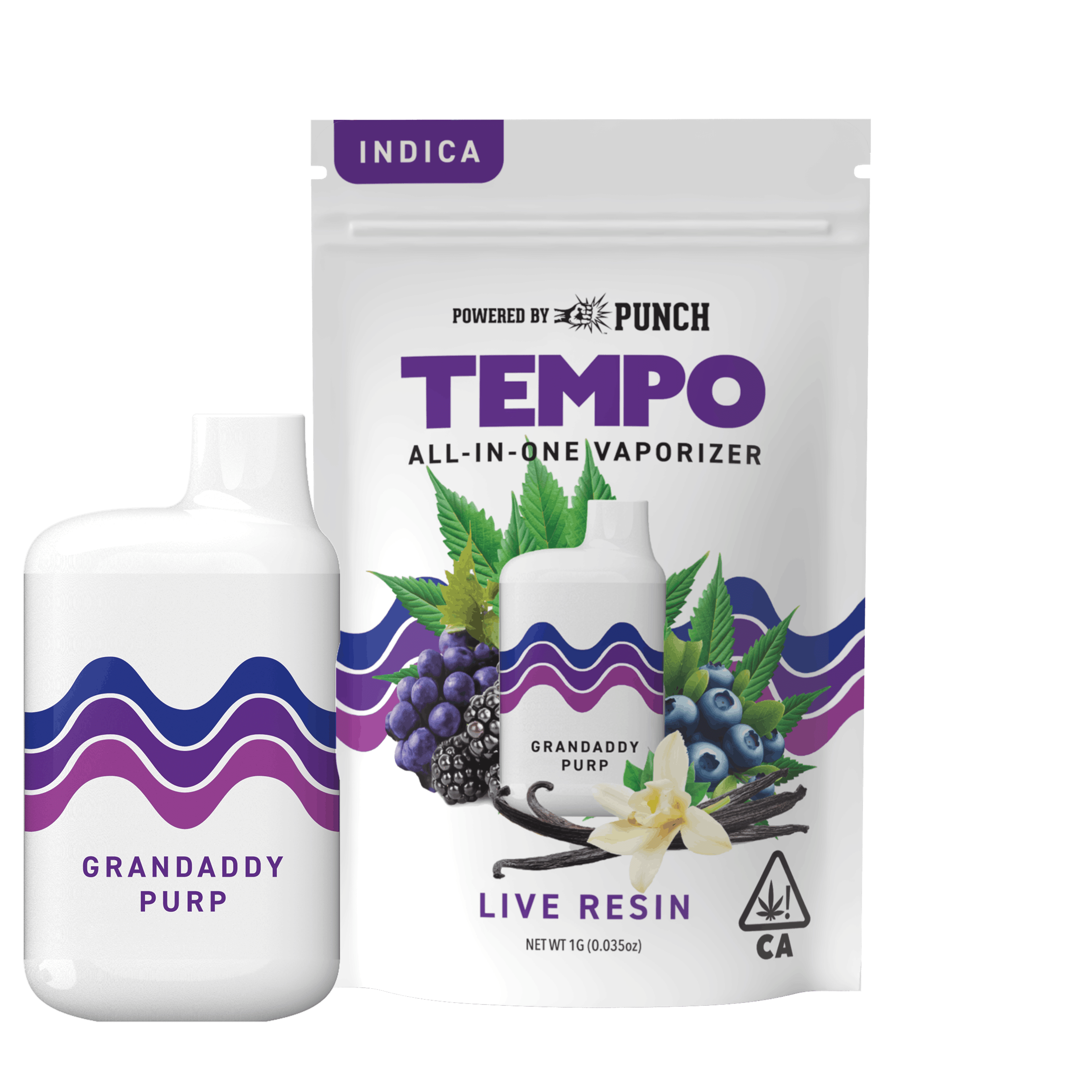 Granddaddy Purple - Live Resin - Disposable - Tempo - One Gram - $35.99 - Disposable Vape (All-In-One, Battery Built-In)