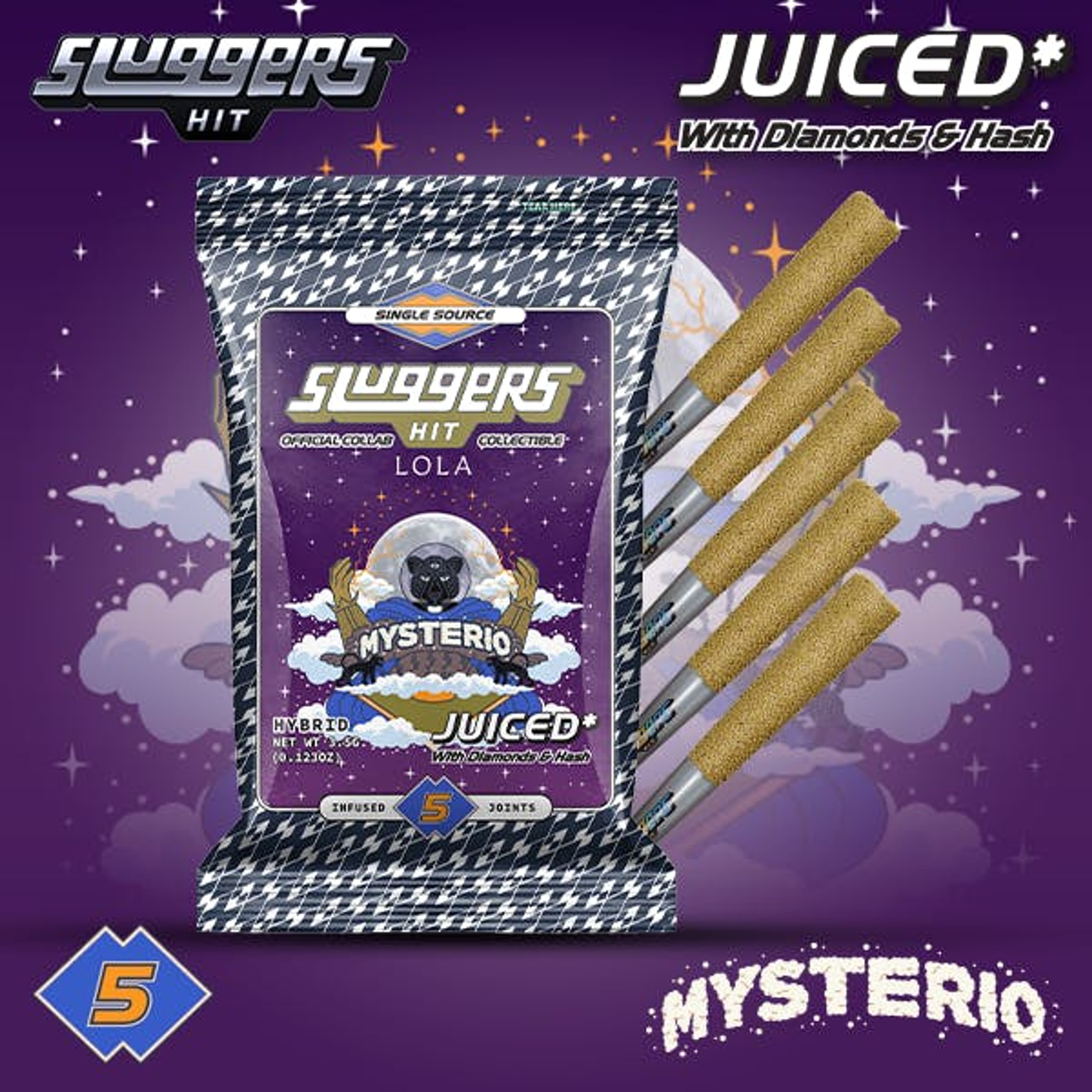 Sluggers - Infused Prerolls - 3.5g 5pk - Mysterio - Sluggers Hit - - $42 - Infused Pre-Rolls