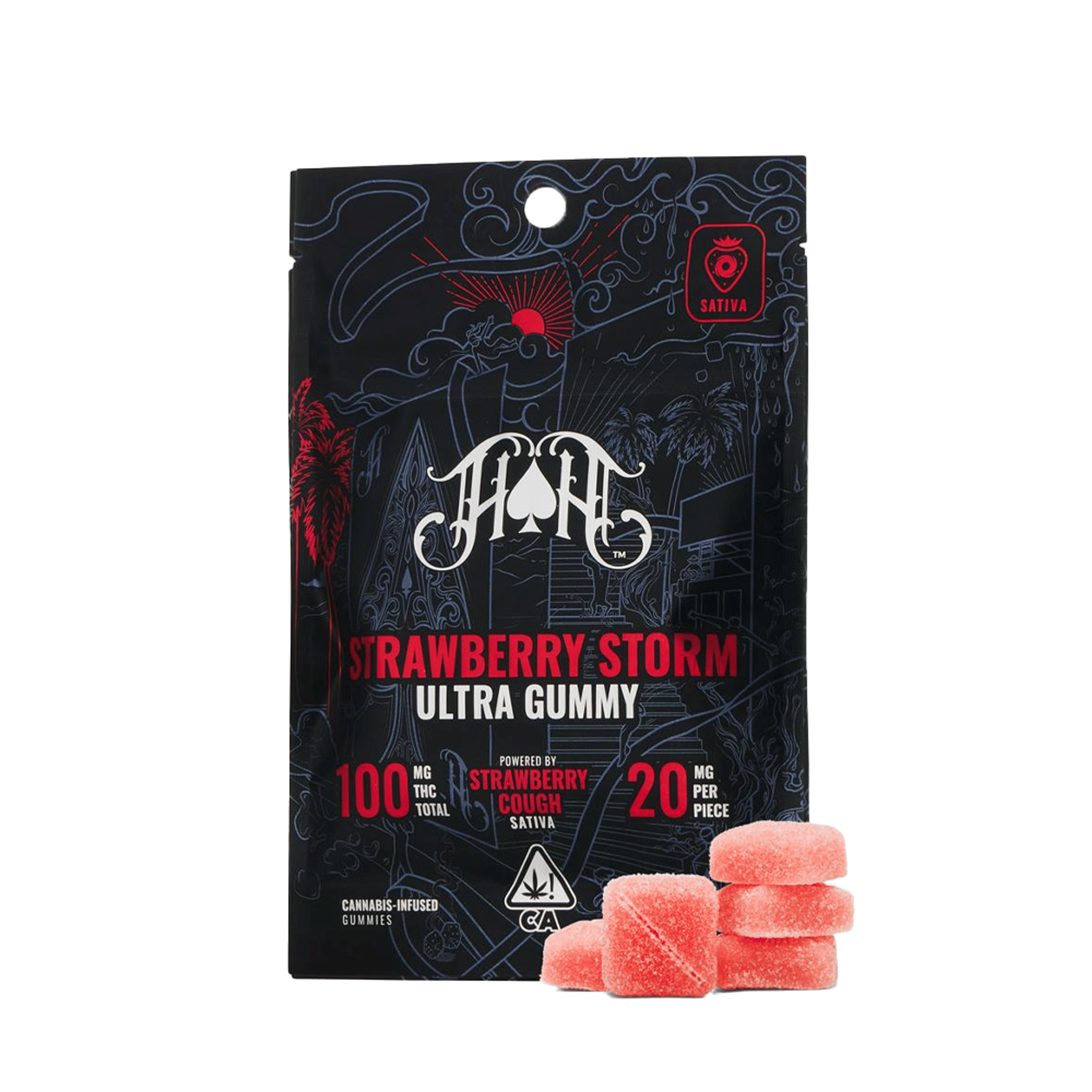 Strawberry Storm Gummies (100Mg) (5Pk) - Heavy Hitters - null - $16 - Edible