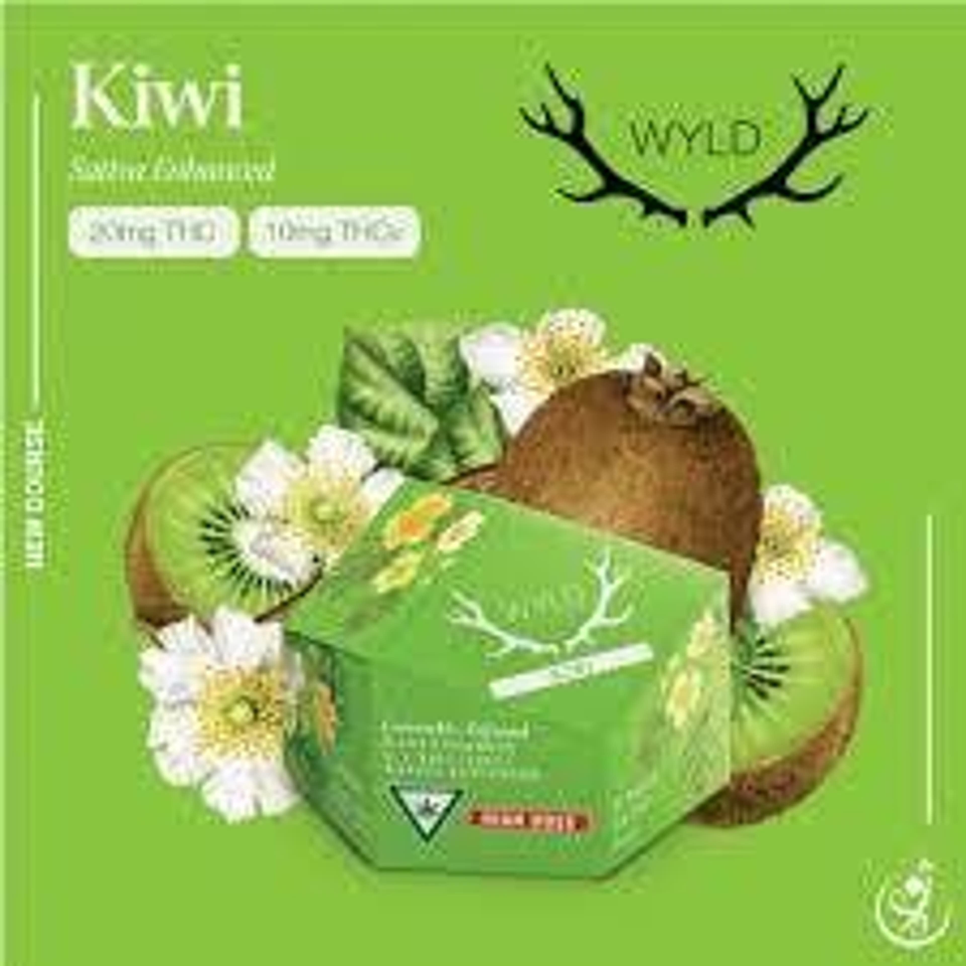 WYLD – Kiwi - Gummies – 100mg THC + 100mg THCV - Wyld - - $14.99 - Edibles