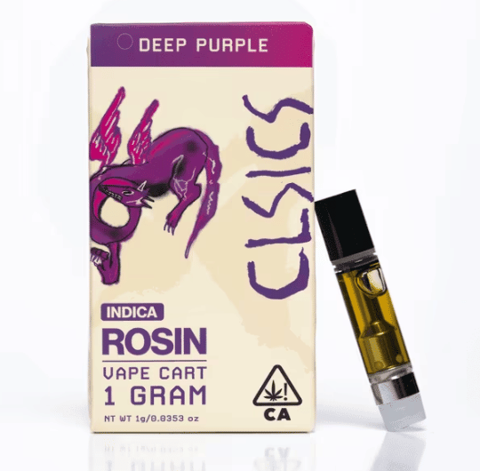 Deep Purple (I) - 1g Vape Cartridge - NEEDS BATTERY - LIVE ROSIN