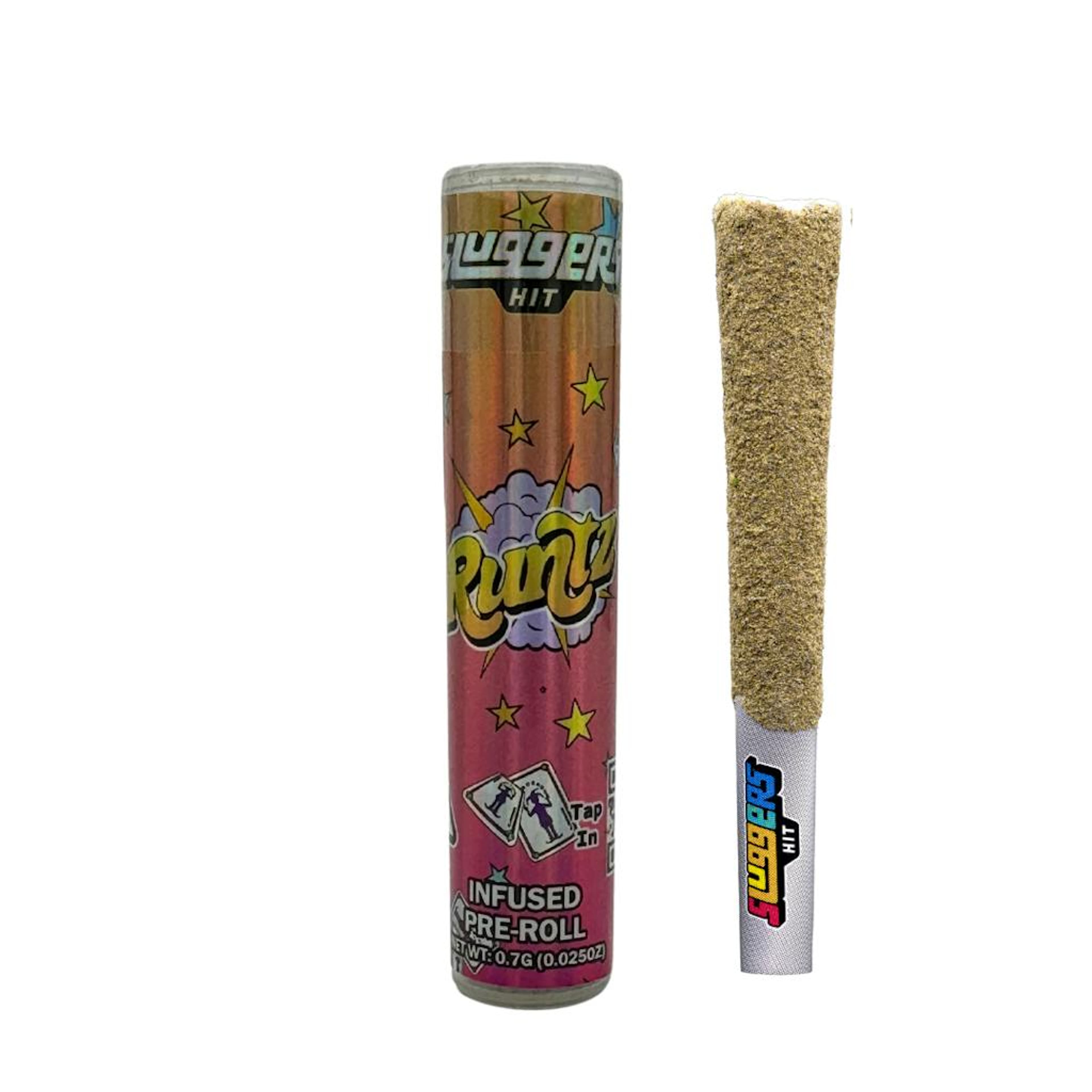 Runtz - .7g Infused Pre roll - Sluggers Hit - .7g Infused PR - Hybrid - $8 - Infused Preroll