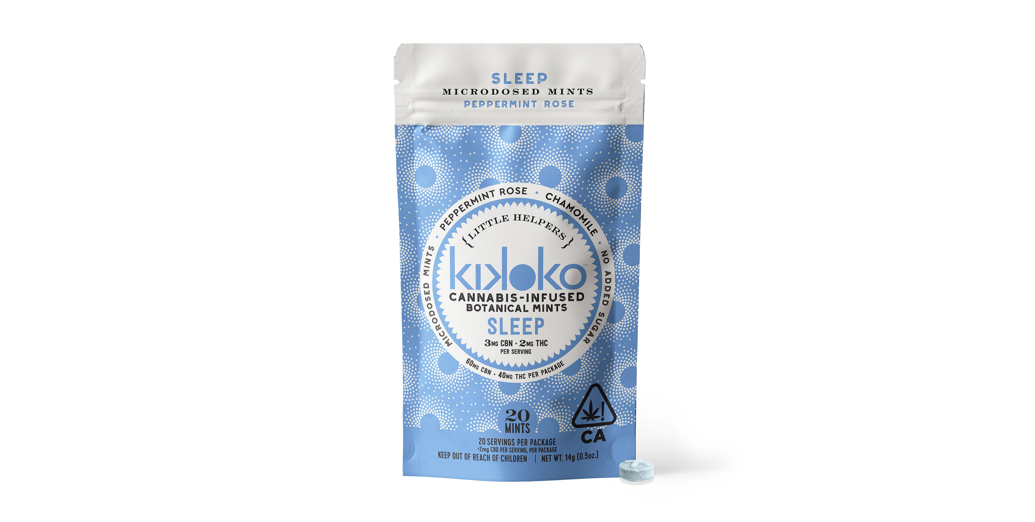 Little Helpers: Sleep Mints CBN/THC 3:2 - Kikoko - 20 Piece - $24 - Edibles