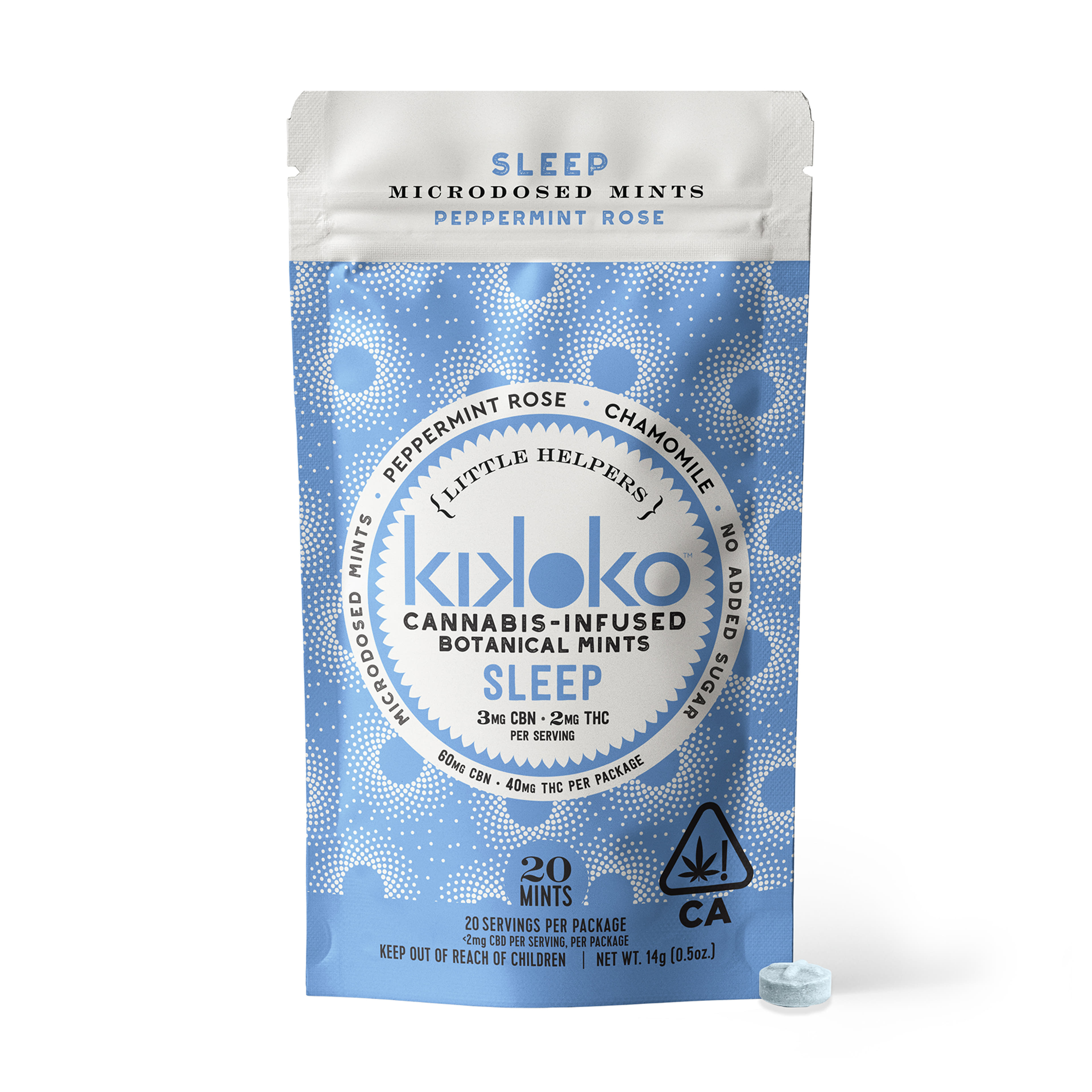 Little Helpers: Sleep Mints CBN/THC 3:2 - Kikoko - 20 Piece - $24 - Edibles