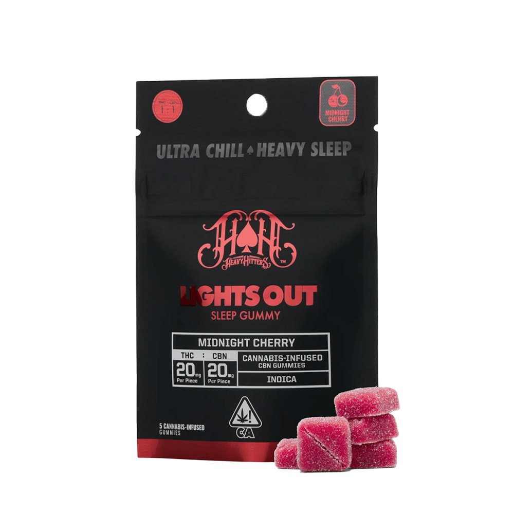 Midnight Cherry Cbn Gummies (100Mg) (5Pk) - Heavy Hitters - null - $16 - Edible