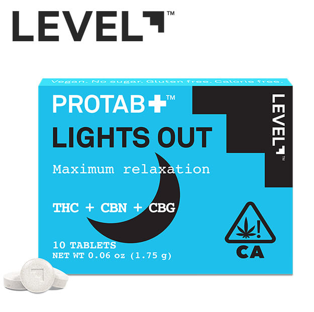 Level Protab+ Lights Out - THC/CBN/CBG - 10 Tablets - Level -  - $23.99 - Edibles