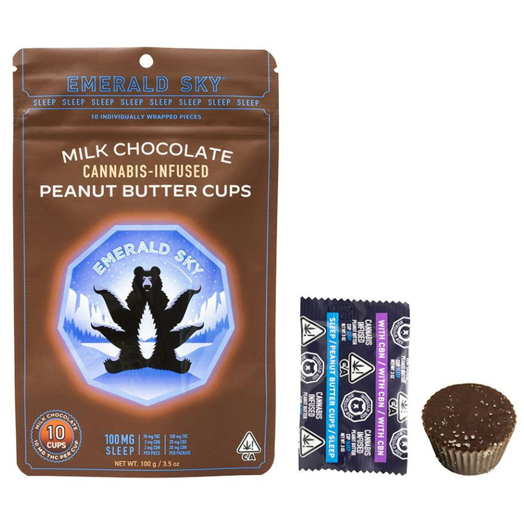 SLEEP Peanut Butter Cups 10:2:2 10pk - Emerald Sky - SLEEP Peanut Butter Cups - $16 - Edibles