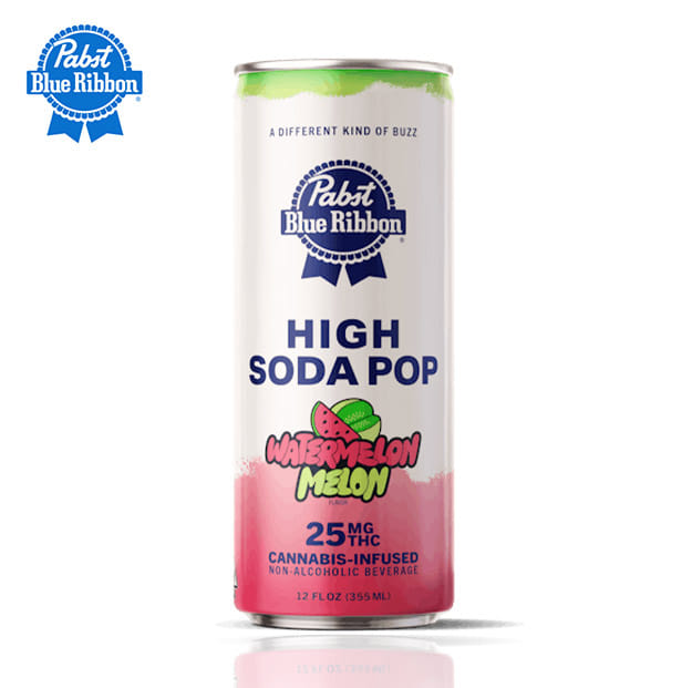 Pabst Blue Ribbon – Watermelon Melon High Seltzer – – 25mg - Pabst -  - $6.99 - Beverages