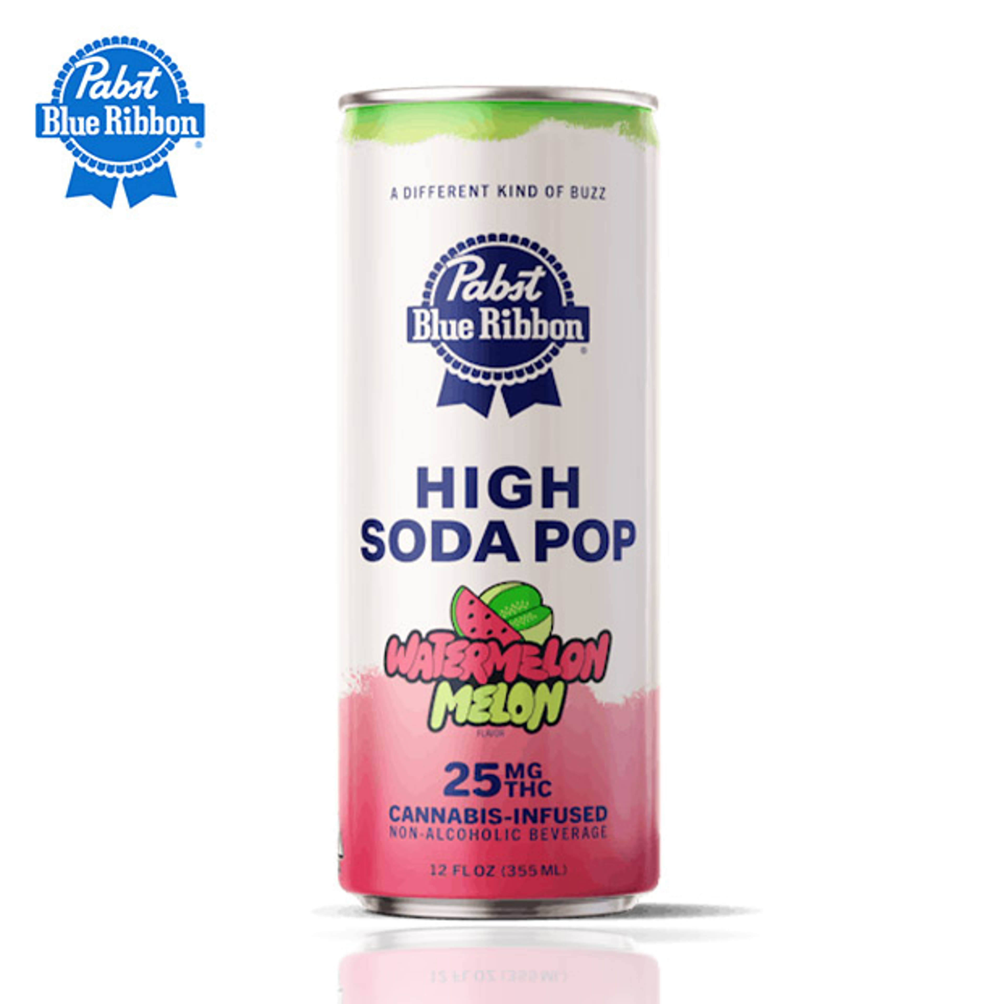 Pabst Blue Ribbon – Watermelon Melon High Seltzer – – 25mg - Pabst - - $6.99 - Beverages