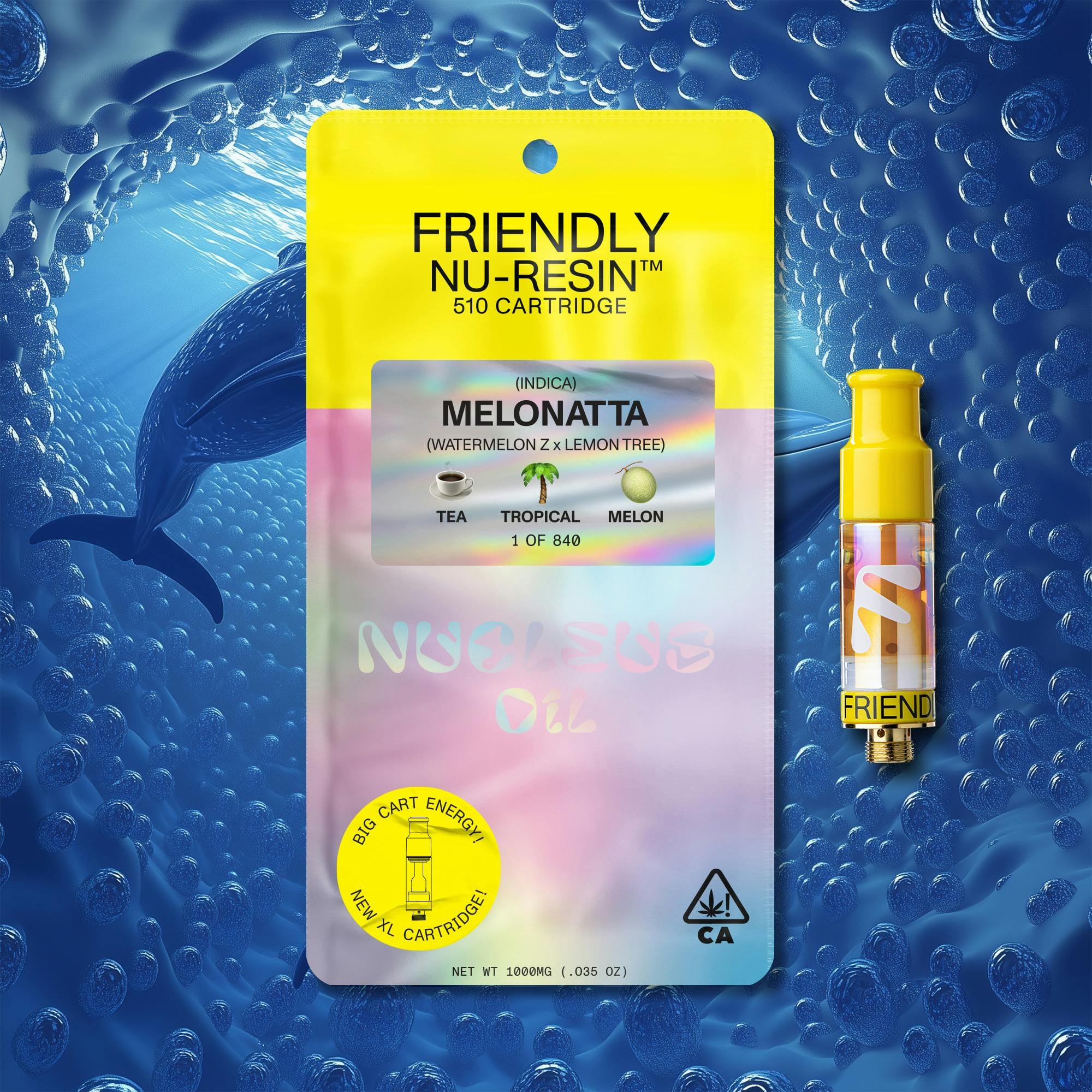 Friendly - Melonatta - Nucleus Resin Cart - 1g - Friendly Brand -  - $35.99 - Vapes