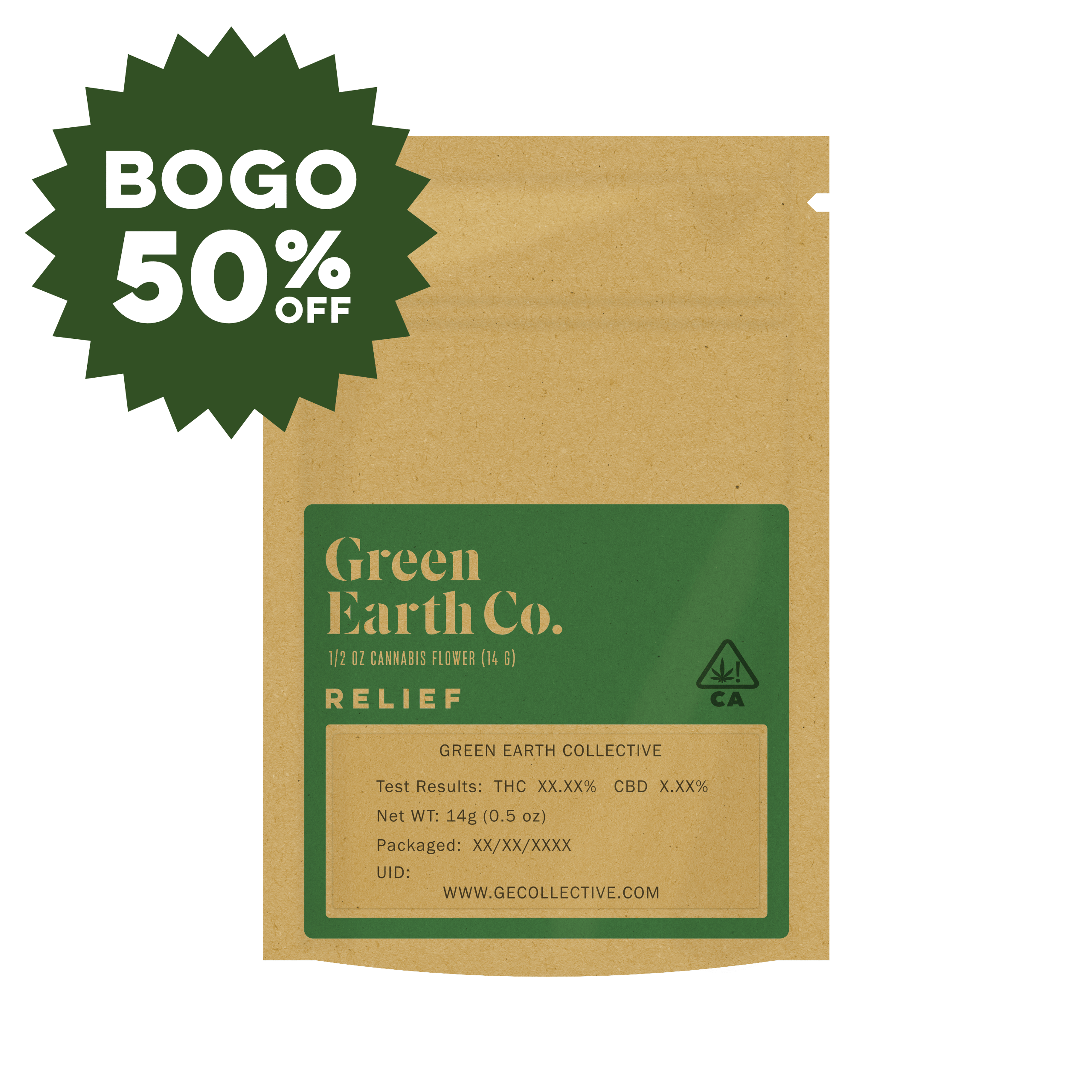 Cannatonic x Ringo 1:1 THC:CBD 1/2 Oz Pre-pack - 14g - Green Earth Co. - - $65 - Flower