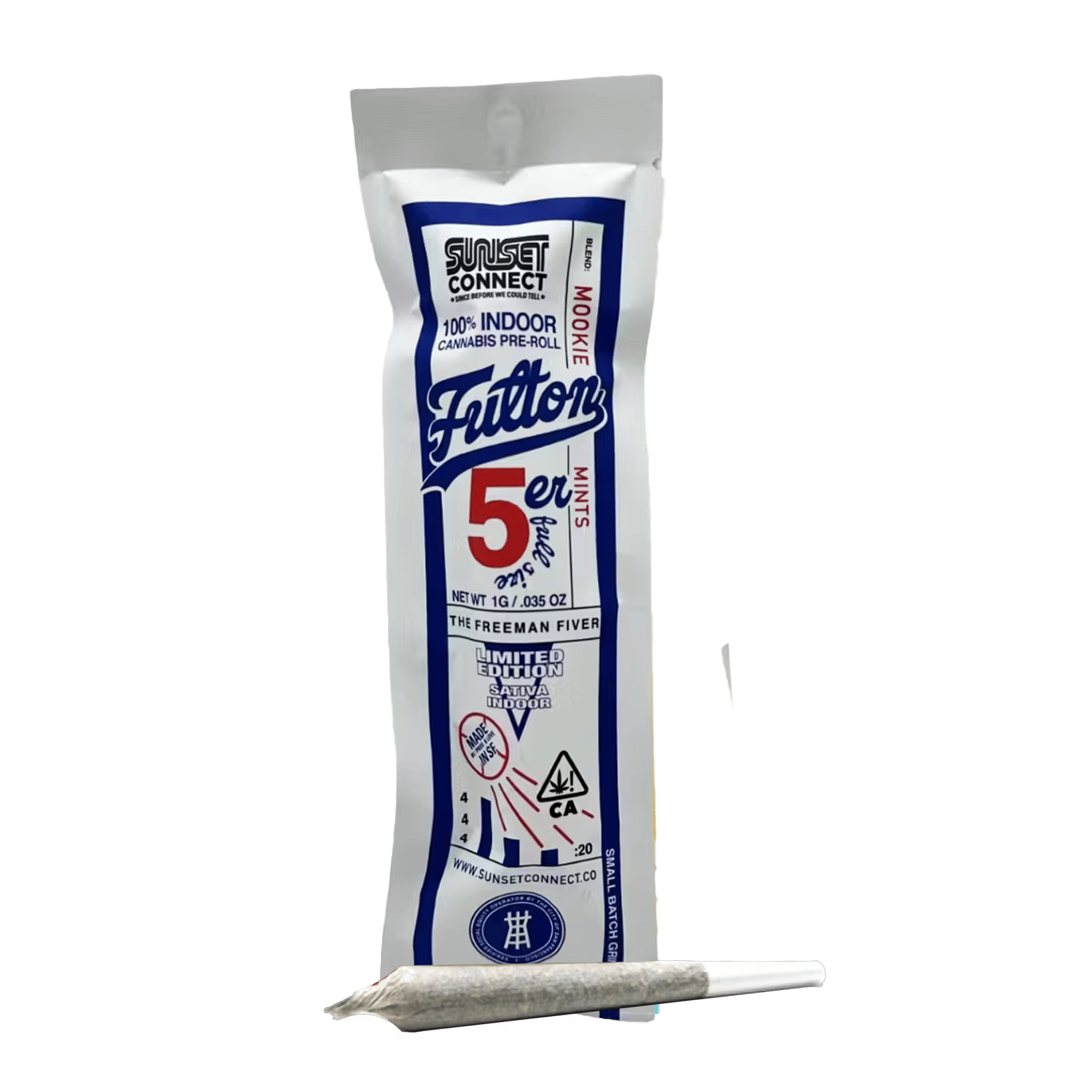 Mookie Mints - Fulton 5'er - Pre-Roll - Sunset Connect - 1g (Single) - $4.99 - Non-Infused Pre-Rolls