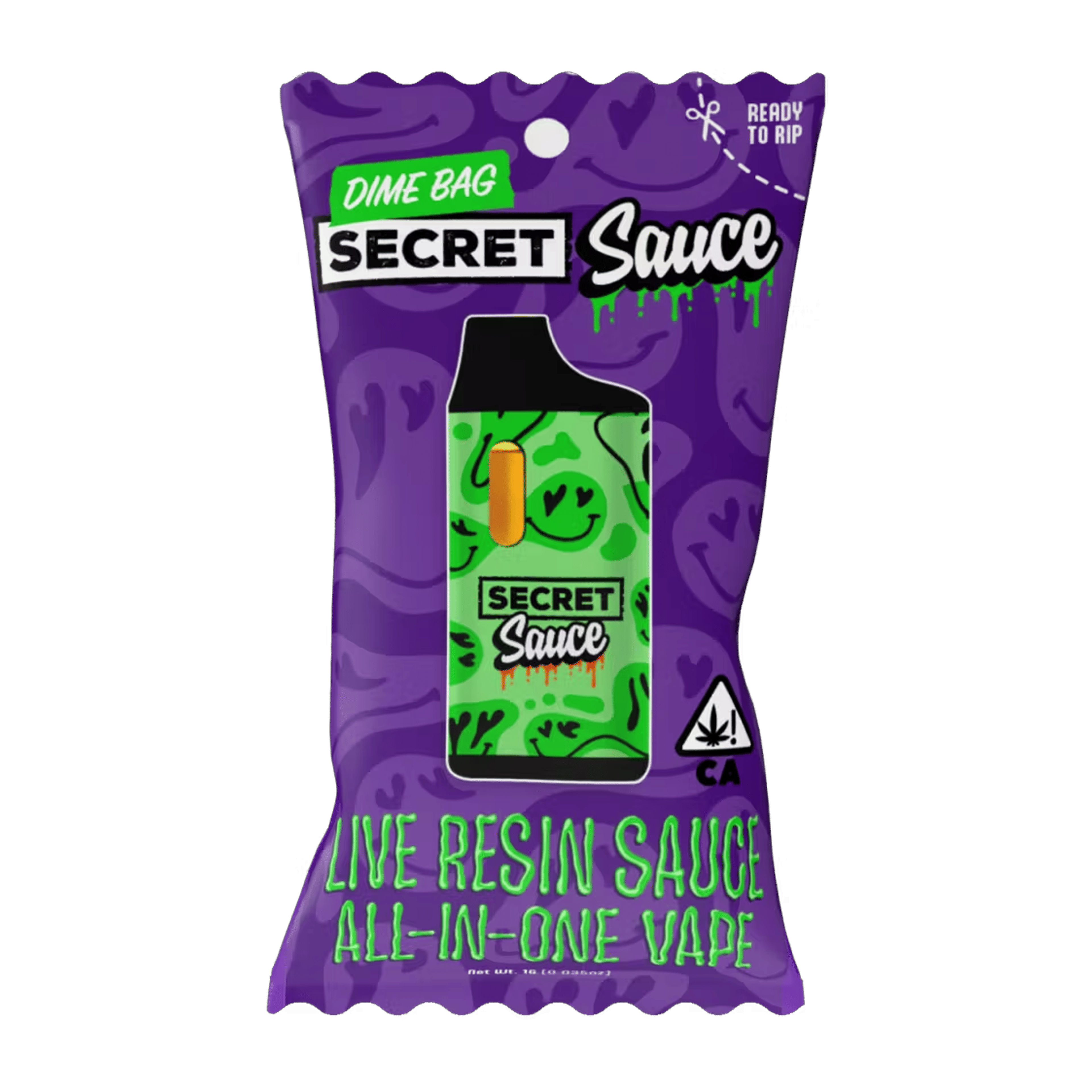 Blueberry - Live Resin - Sauce Disposable - Dime Bag - One Gram - $34.99 - Disposable Vape (All-In-One, Battery Built-In)