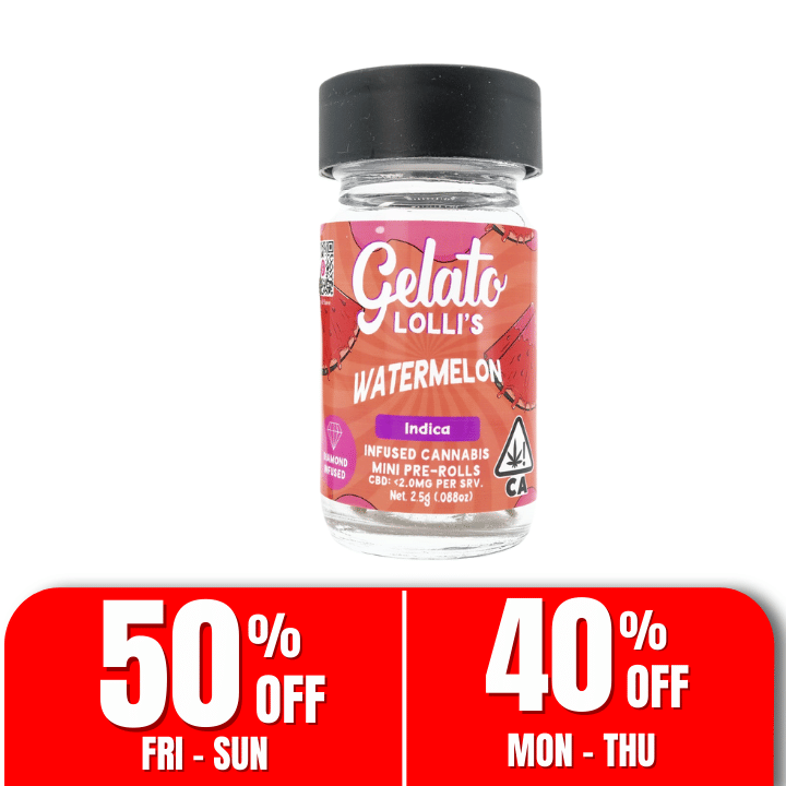 Gelato Lolli's | .6gx5pk - Watermelon - Infused Pre-Rolls -Indica - Gelato -  - $33.50 - Pre-Rolls
