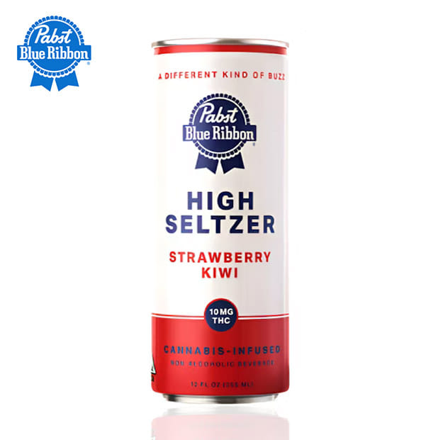 Pabst Blue Ribbon - Strawberry Kiwi High Seltzer - 10mg THC - Pabst -  - $4.99 - Beverages