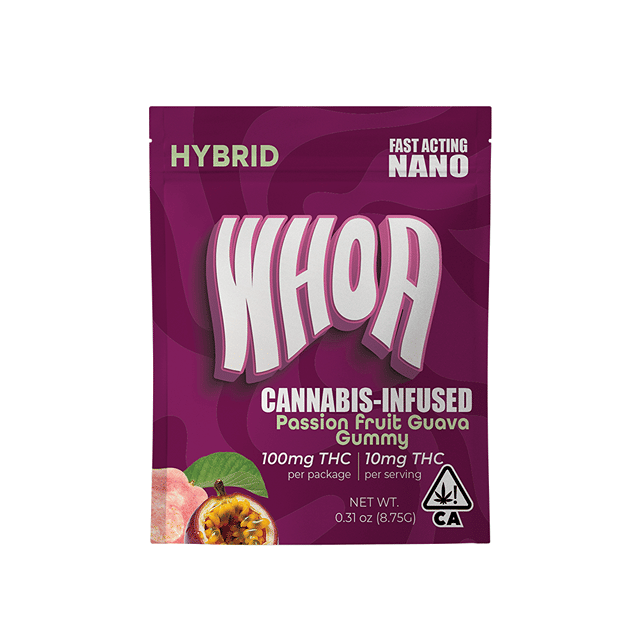 WHOA Gummies - Passion Fruit Guava (100mg Hybrid)