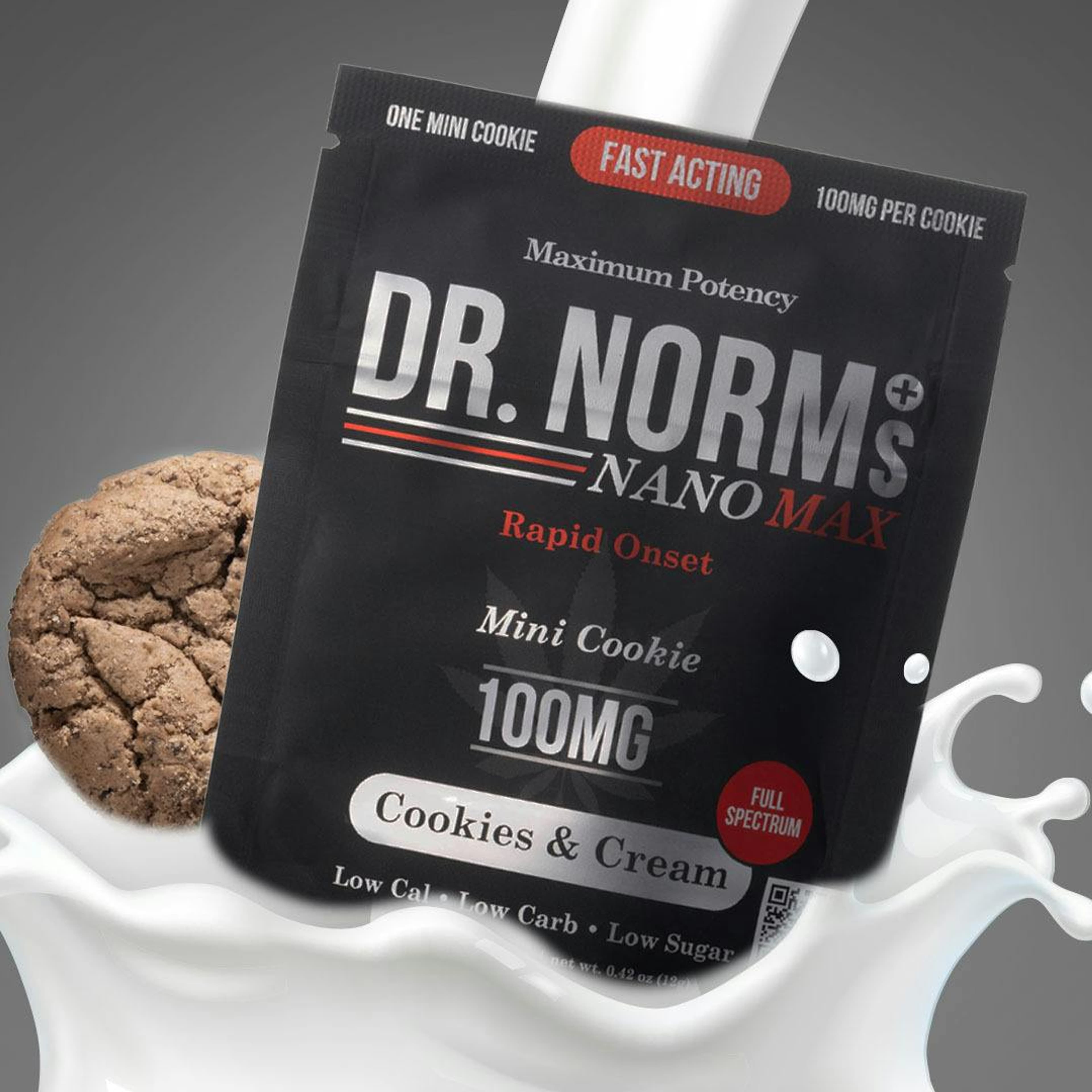 Cookies & Cream NANO MAX Mini Cookie 100mg - Dr. Norms - - $13.50 - Edible