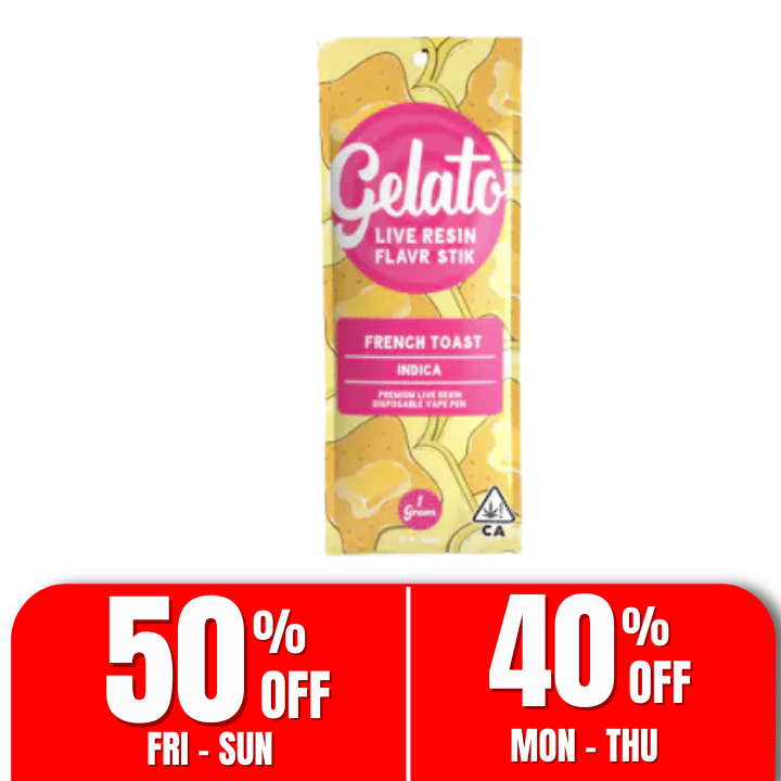 Gelato Live Resin Enhanced AIO | 1g - French Toast - Disposable - Indica - Gelato -  - $33.50 - All-In-Ones
