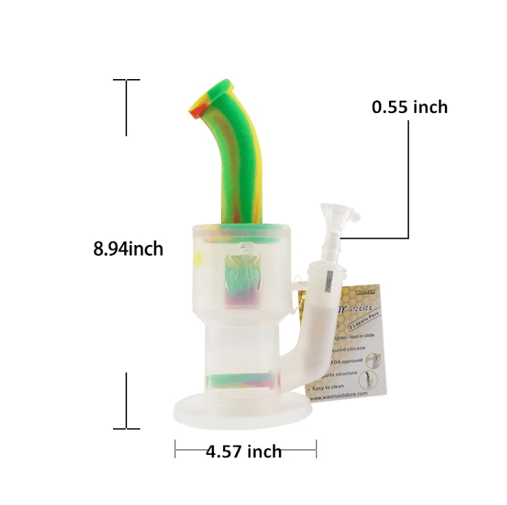 9" Silicone Mini Rig - WaxMaid - 9" Silicone Mini - $45 - Accessories