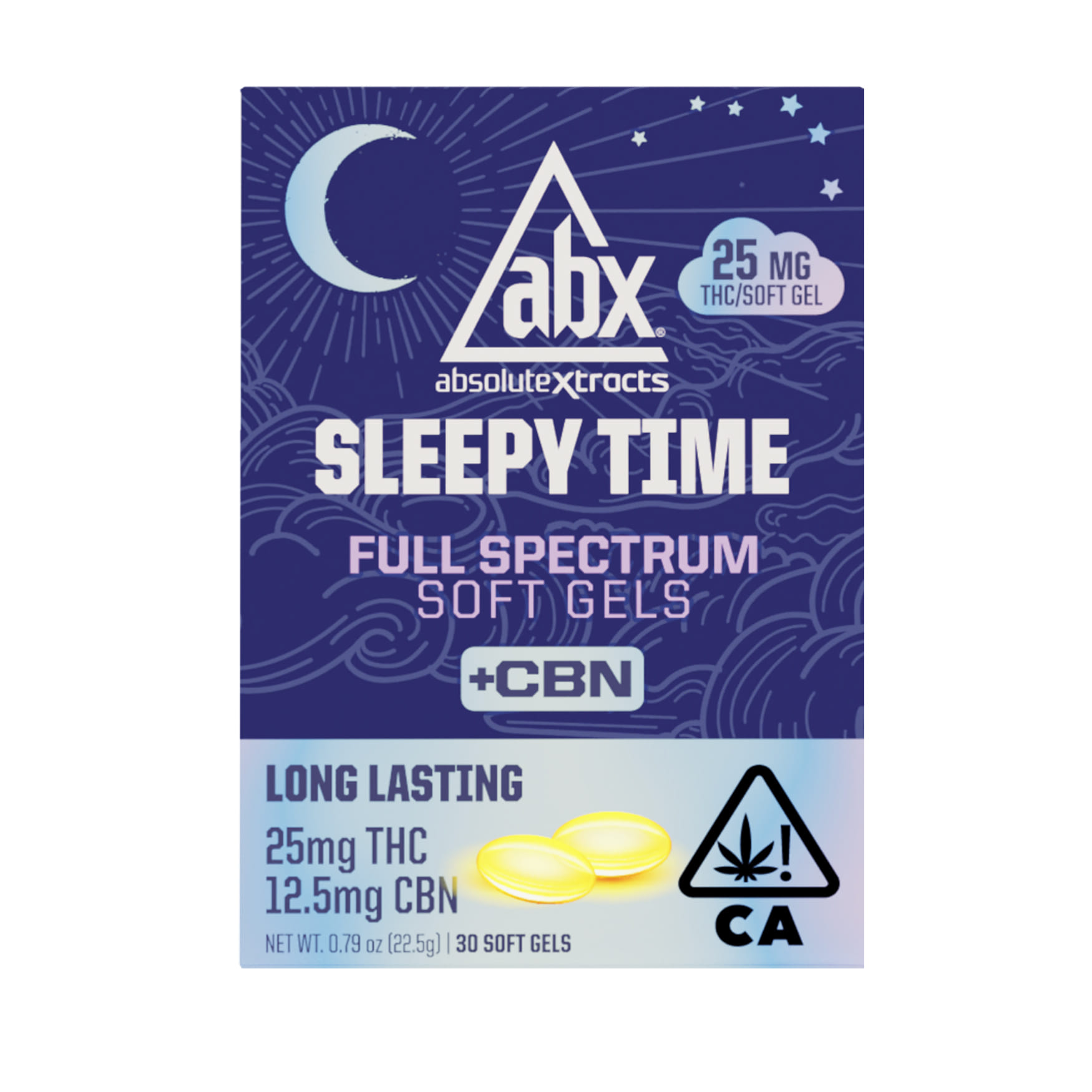 Sleepy Time 25mg Solventless CBN Soft Gels - 30ct - Absolute Xtracts (ABX) - 25mg CBN 30ct - $57.75 - Tinctures & Capsules