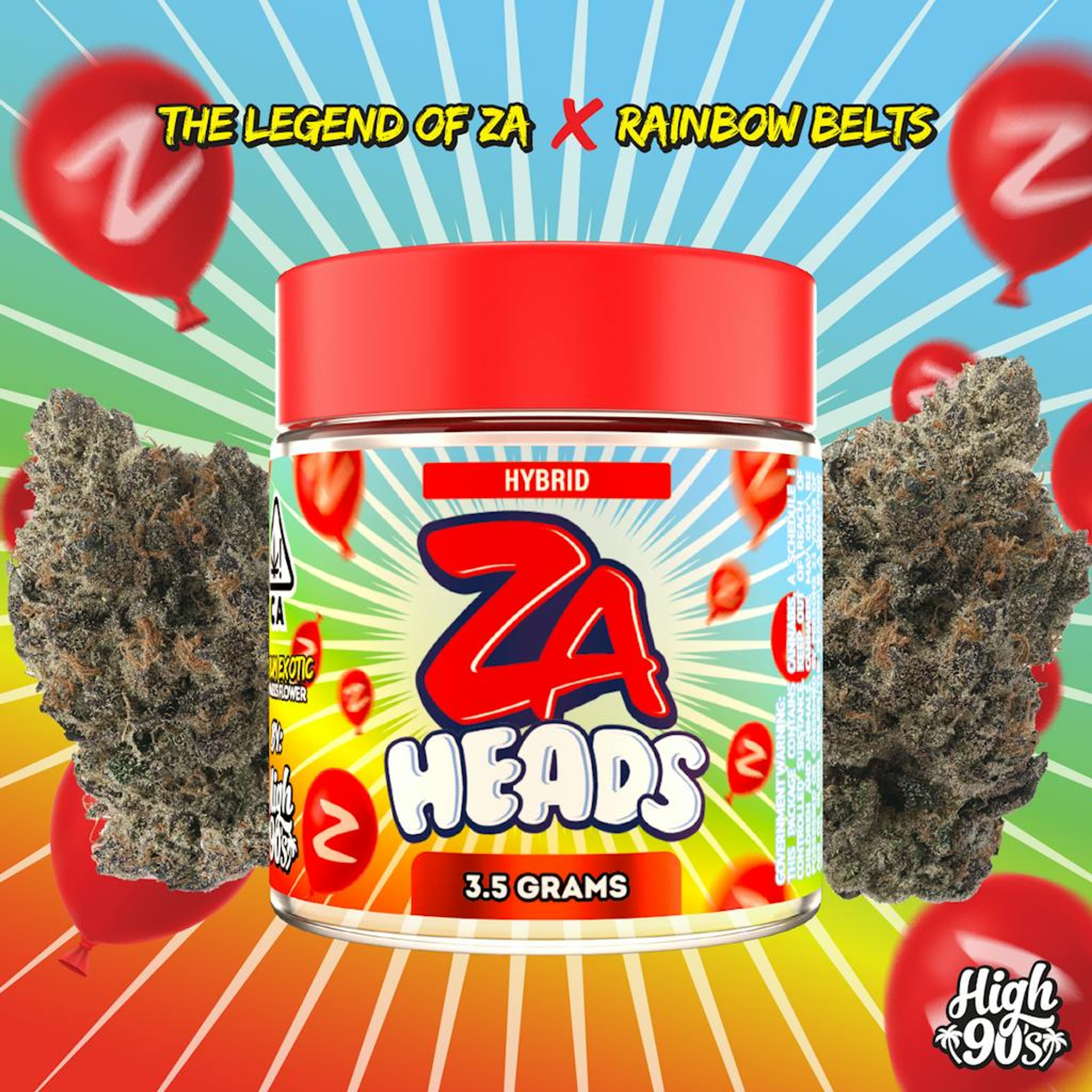 ***Za Head - 3.5g - High 90's - 3.5g - Hybrid - $30 - Flower/Infused Flower (3.5 Grams)
