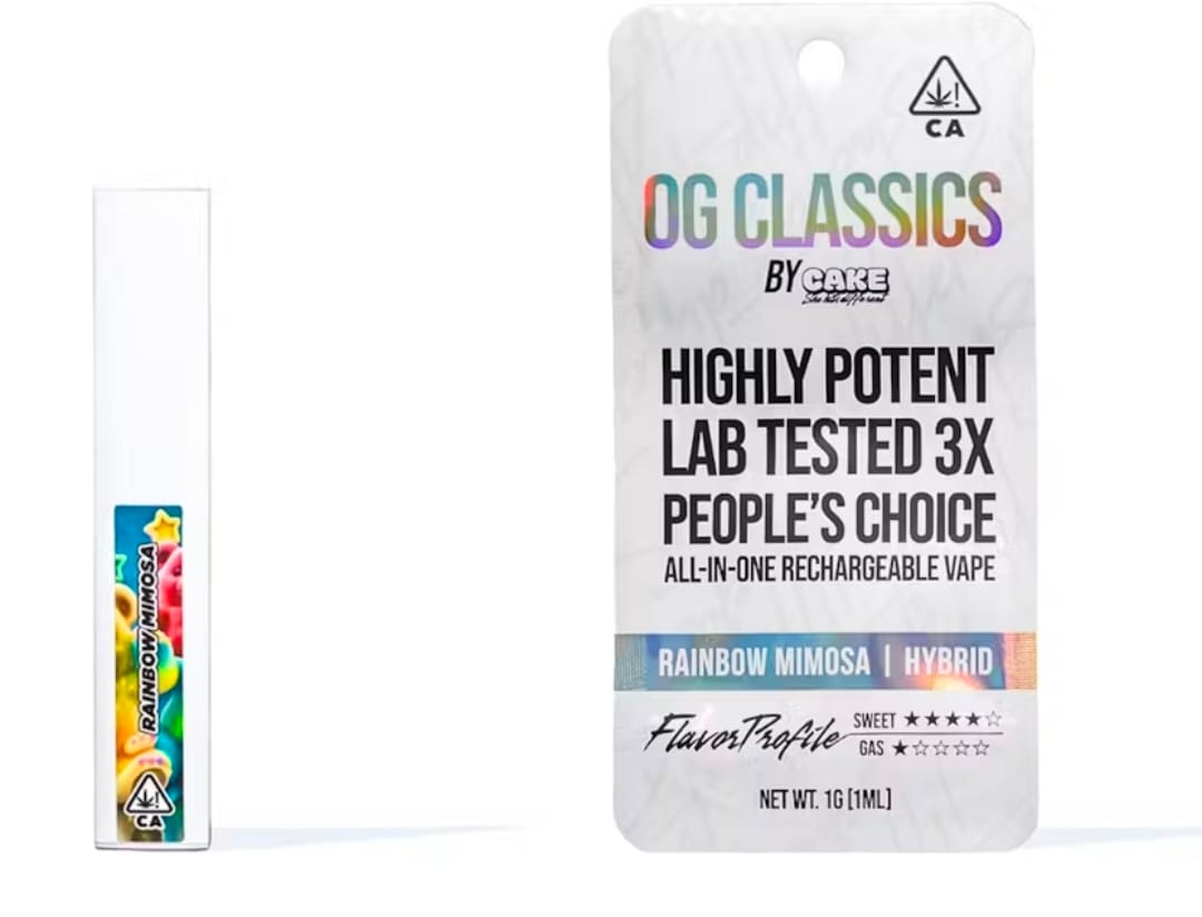 CAKE - DISPOSABLE- 1gram Rechargeable - Rainbow MIMOSA -  - $35.99 - Vape