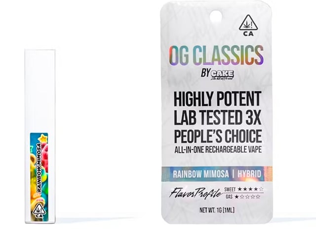 CAKE - DISPOSABLE- 1gram Rechargeable - Rainbow MIMOSA