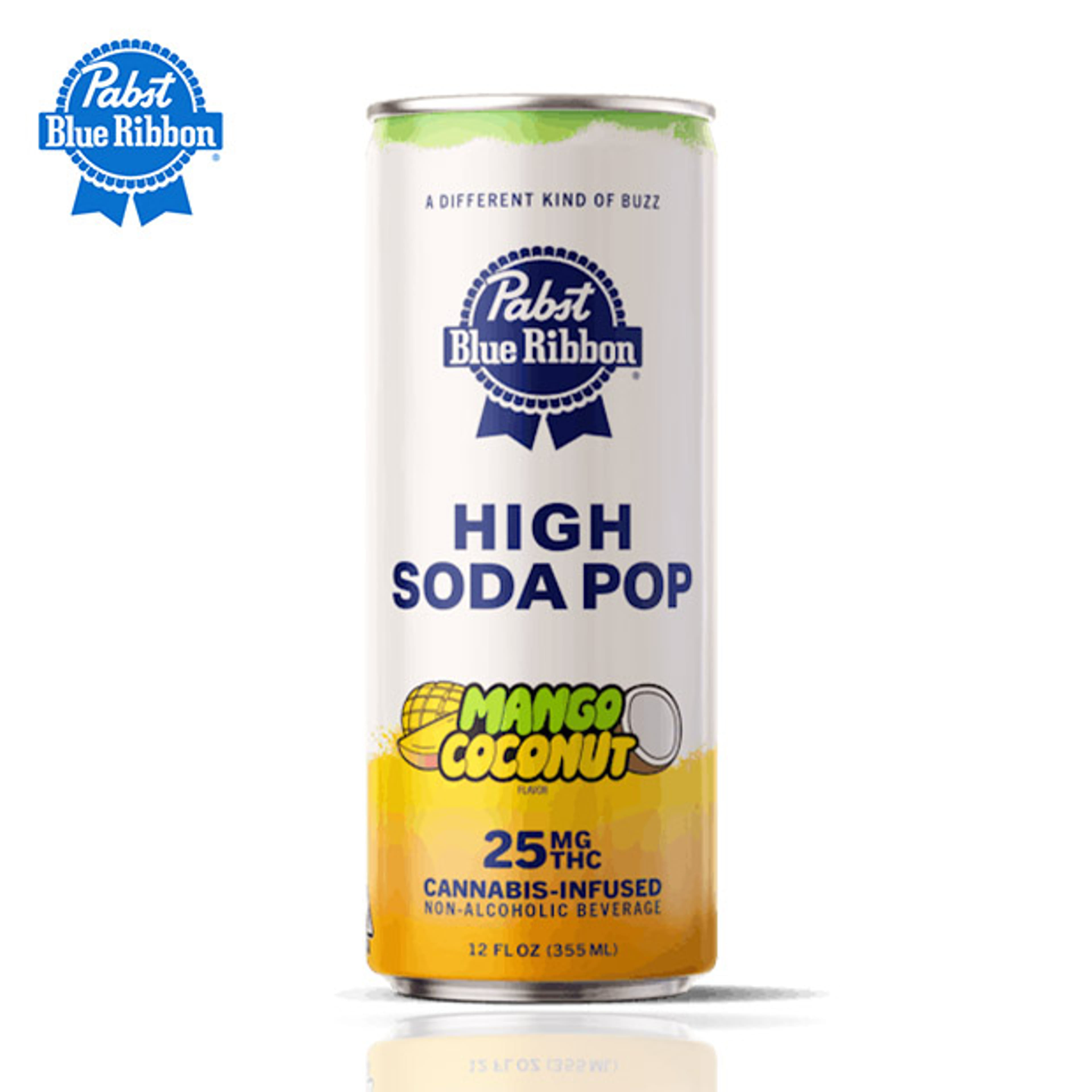 Pabst Blue Ribbon – Mango Coconut High Seltzer – 25mg - Pabst - - $6.99 - Beverages
