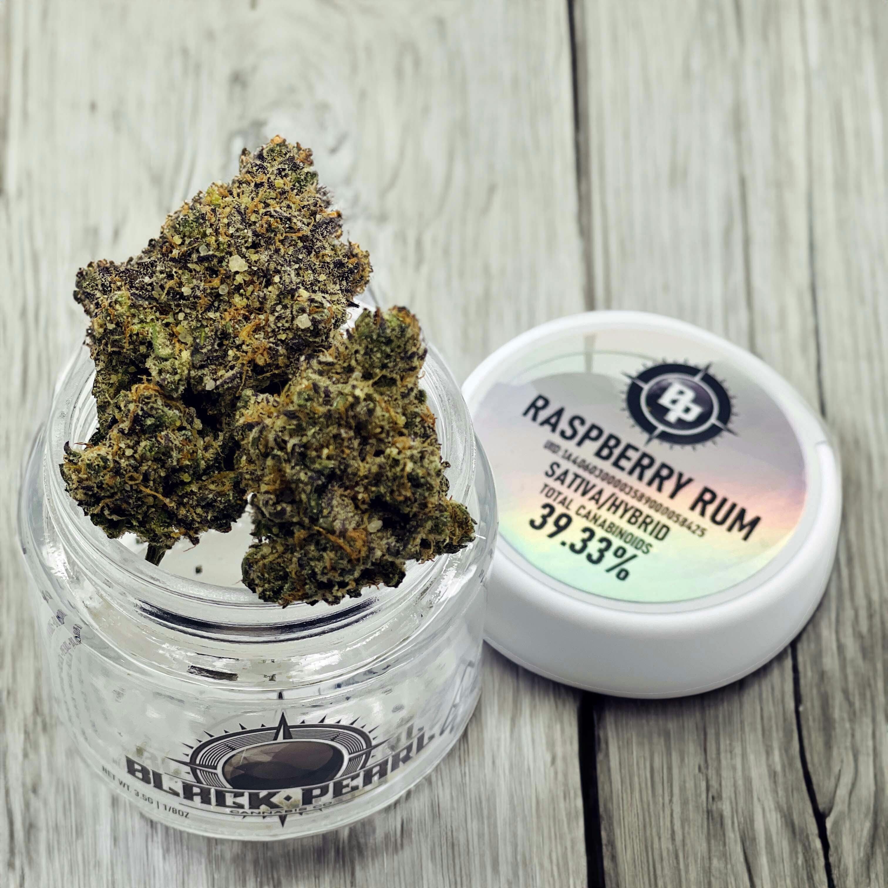 Raspberry Rum Diamond Coated Flower - Black Pearl - Eighth - $45 - Flower