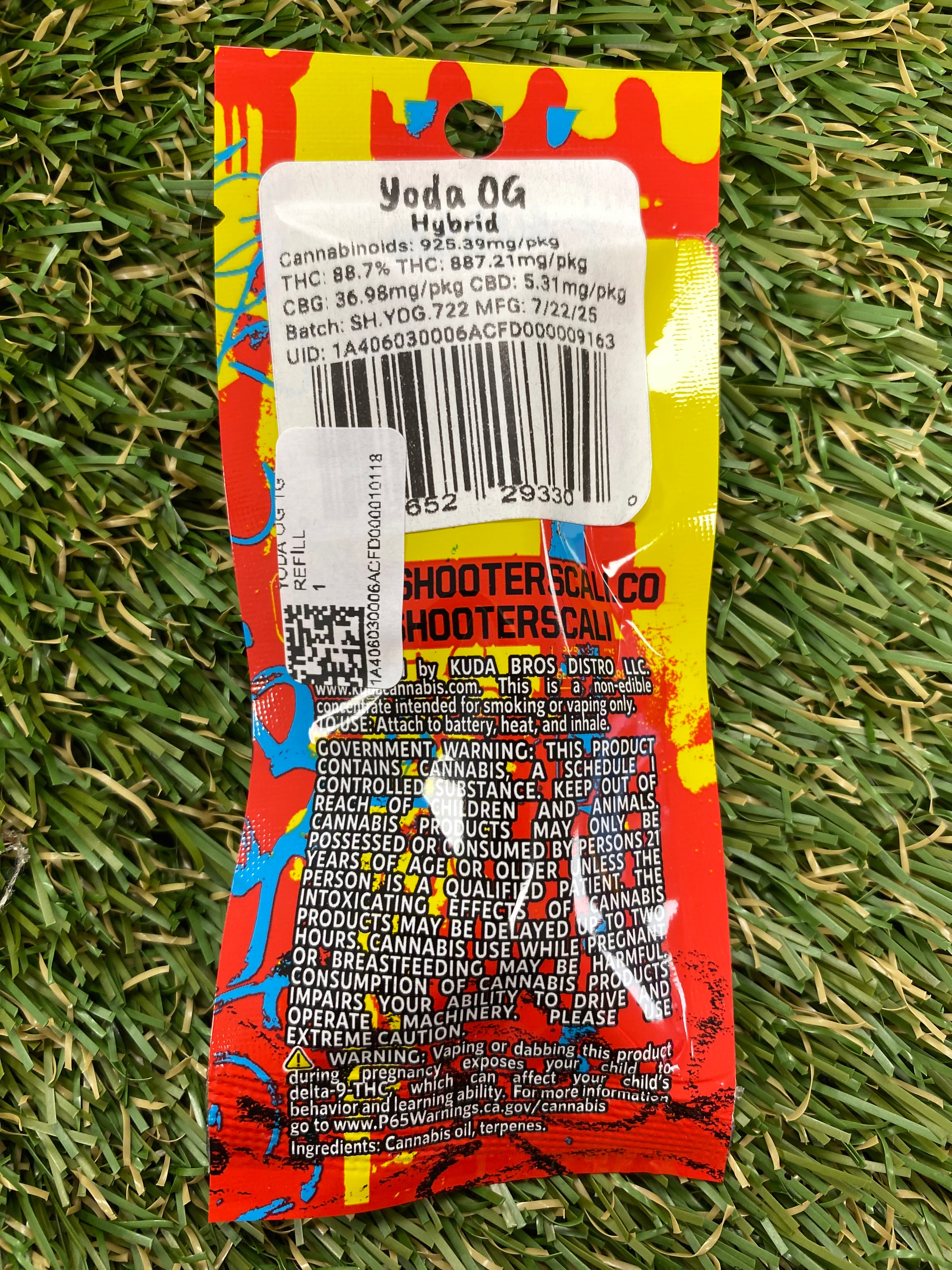 YODA OG 1G REFILL - SHOOTERS -  - $9 - Vape Cartridge