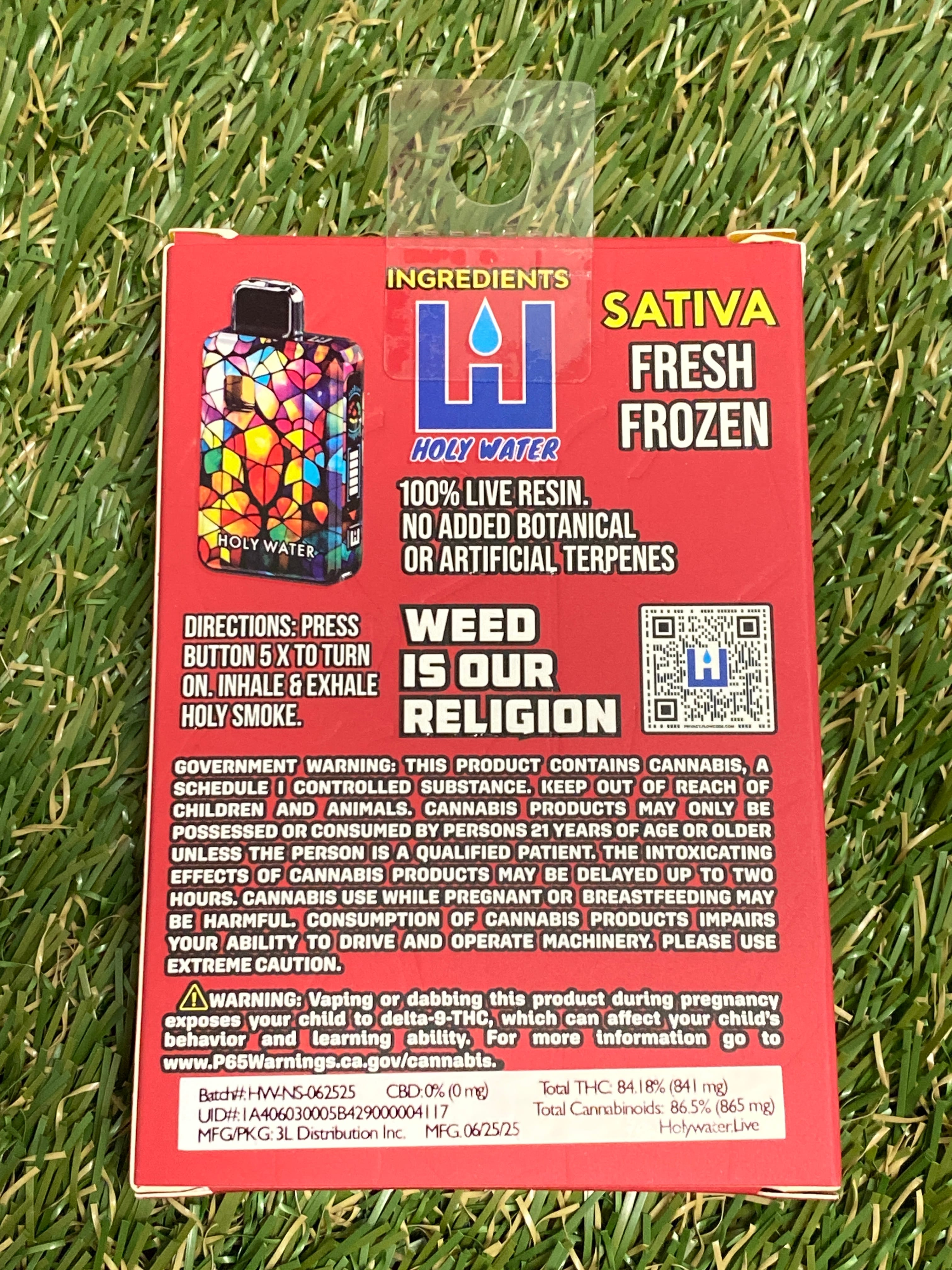 NIMBUS SNACKS 1G DISP - HOLY WATER -  - $36 - Vape Cartridge