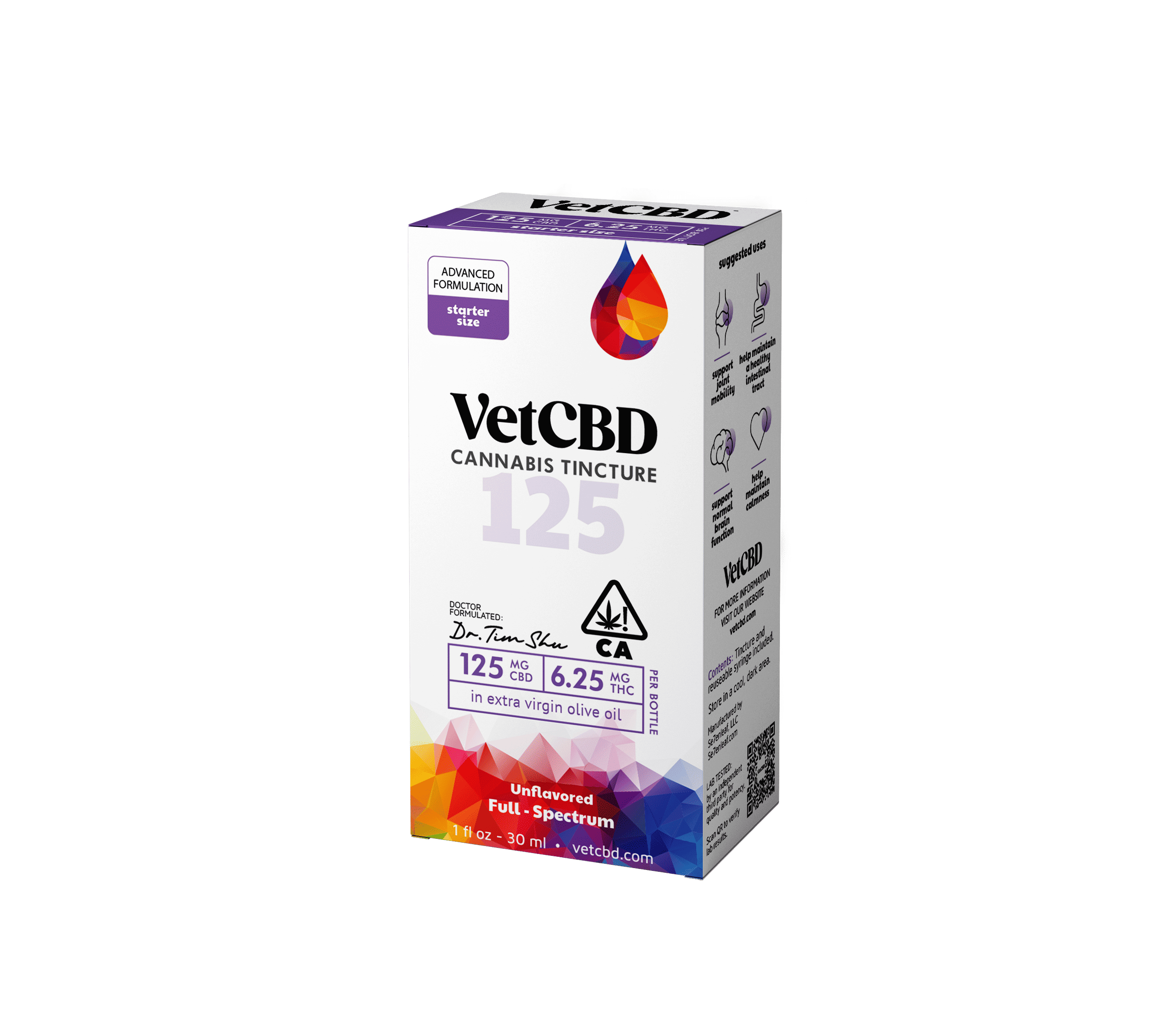 Regular Strength CBD Tincture - VetCBD - 1oz (125mg CBD) - $34.99 - Tinctures