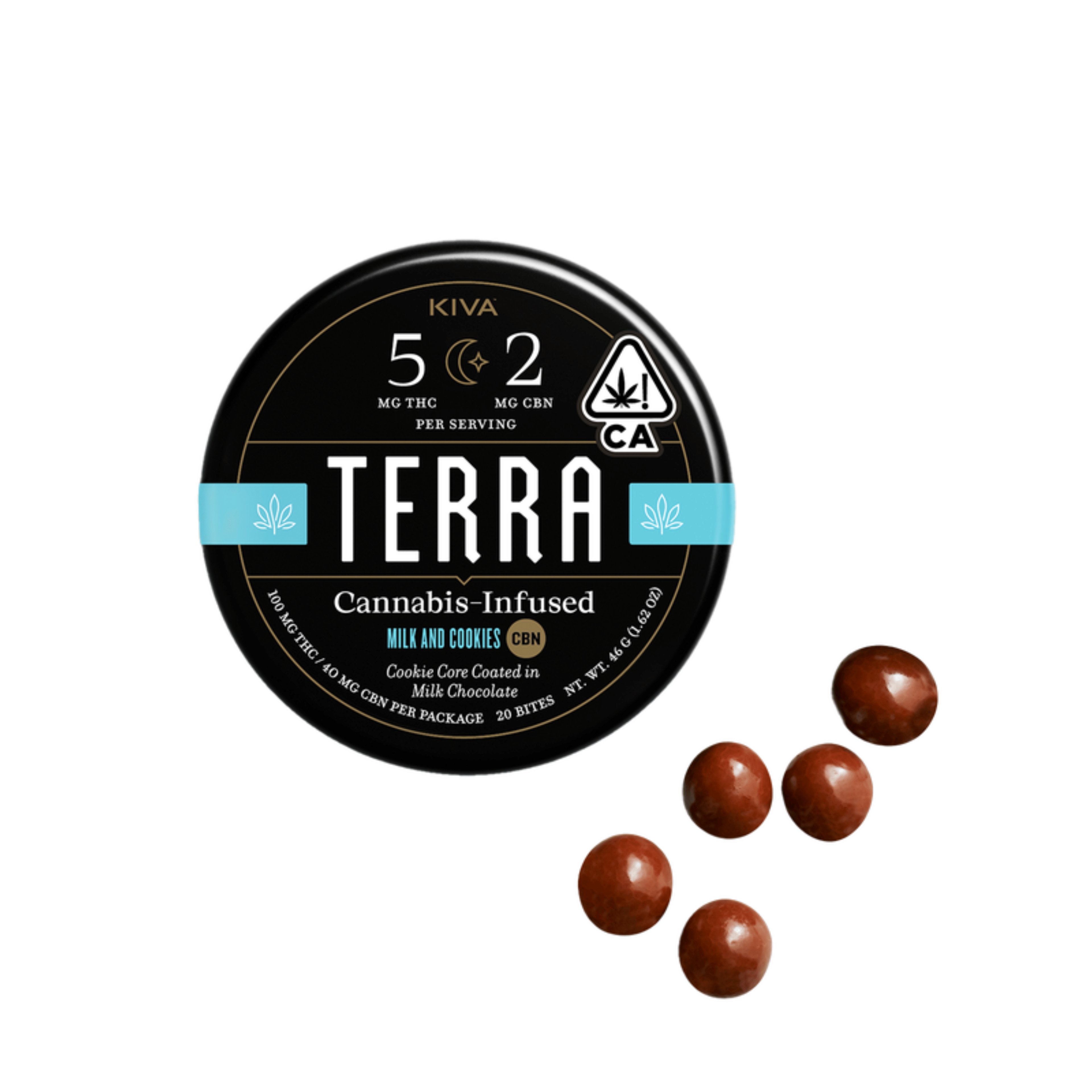 Terra Bites | Milk and Cookies CBN 5:2 - Terra Bites by Kiva - null - $22 - Edibles