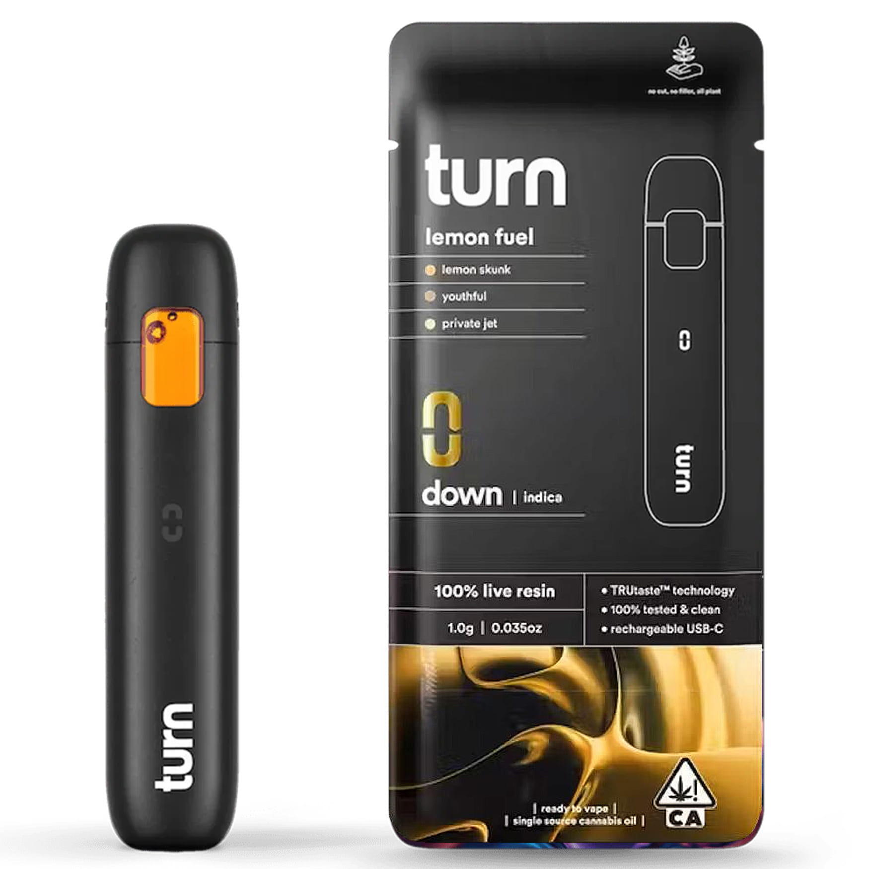Lemon Fuel (I/H) - Live Resin AIO 1g - Turn - Lemon Fuel (I/H) - $35 - Cartridges