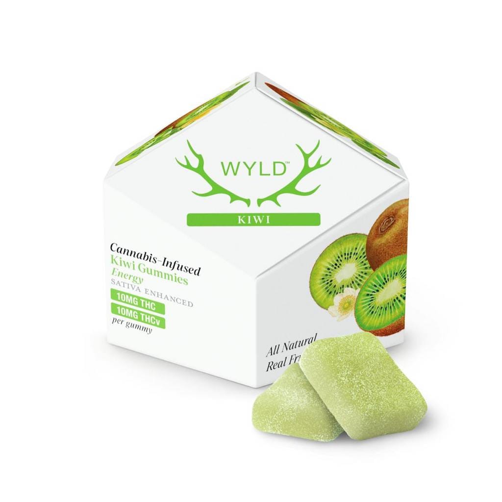 Kiwi 1:1 THC/THCv - 100mg - WYLD - Gummy 10pk - Sativa - $20 - Gummies