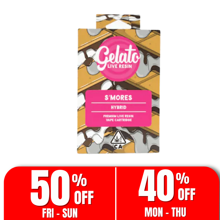Gelato Live Resin Enhanced | 1g - S' mores - Cartridge - Hybrid - Gelato -  - $27 - Vape Carts