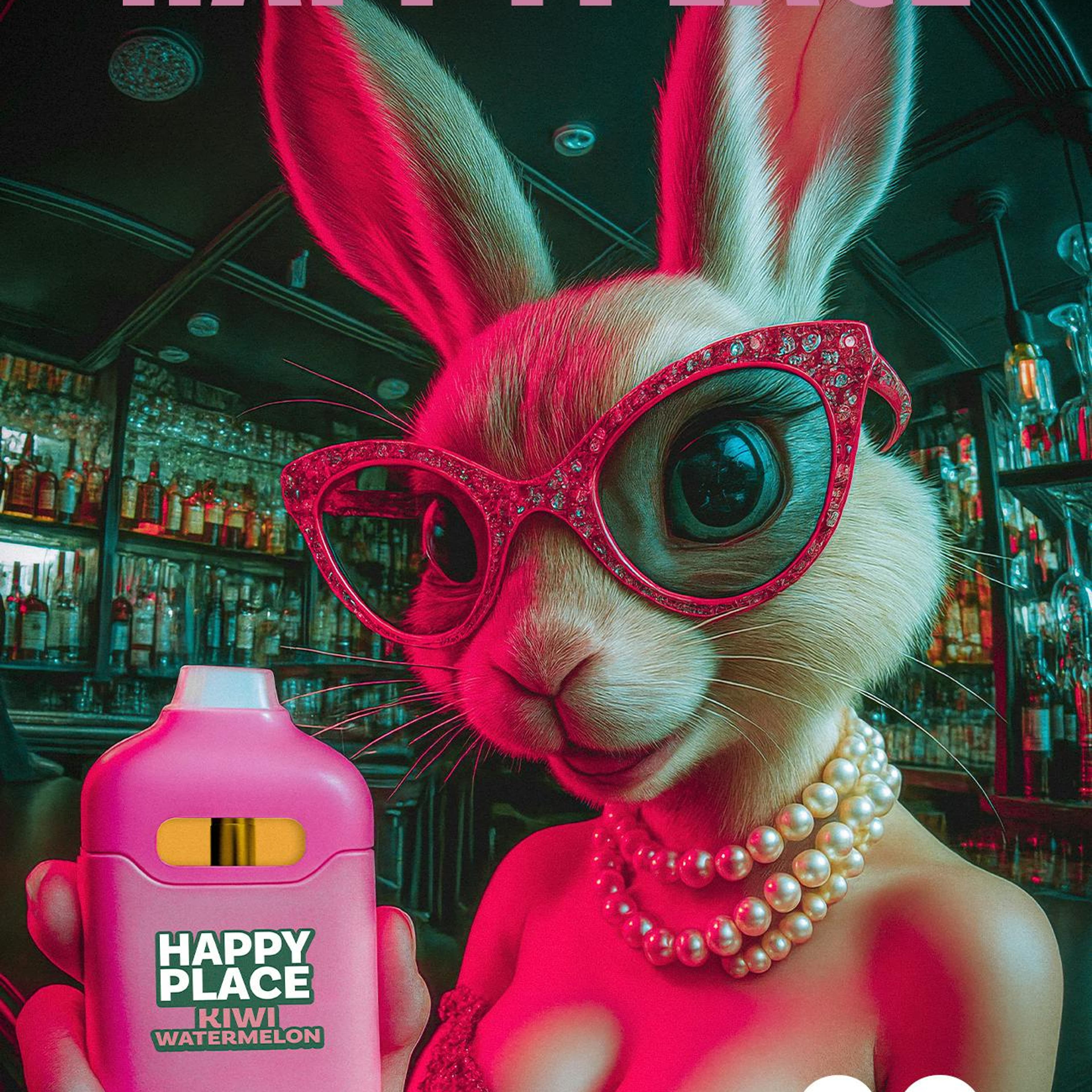 Kiwi Watermelon - Disposable - Happy Place - 2 Gram - $19.99 - Disposable Vape (All-In-One, Battery Built-In)