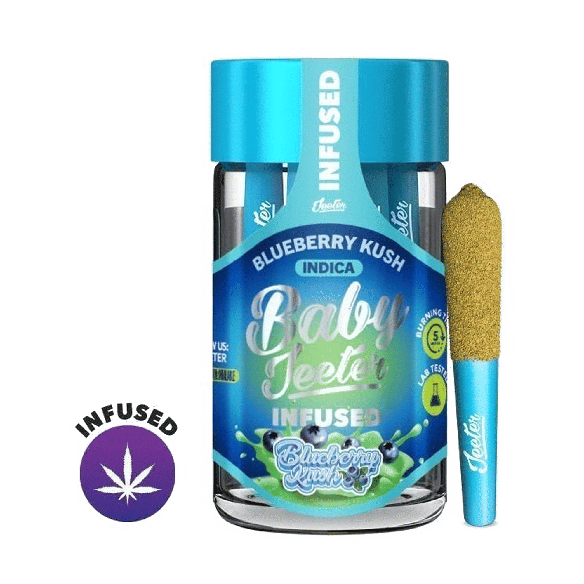 Blueberry Kush - Baby Jeeter - Infused Pre-Rolls - Jeeter - 2.5g (5-Pack) - $39.99 - Infused Pre-Rolls